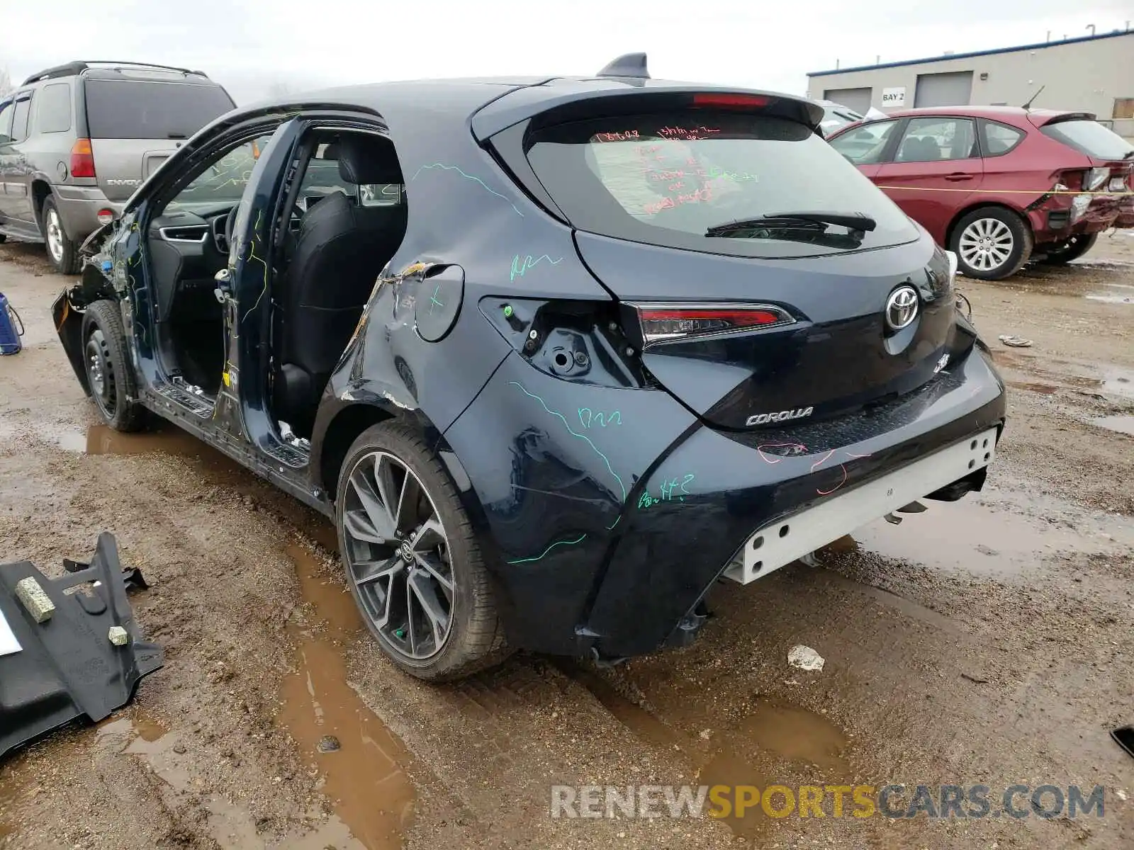 3 Photograph of a damaged car JTNK4RBE8K3069378 TOYOTA COROLLA 2019