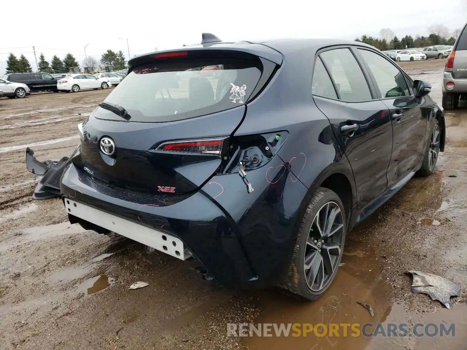 4 Photograph of a damaged car JTNK4RBE8K3069378 TOYOTA COROLLA 2019