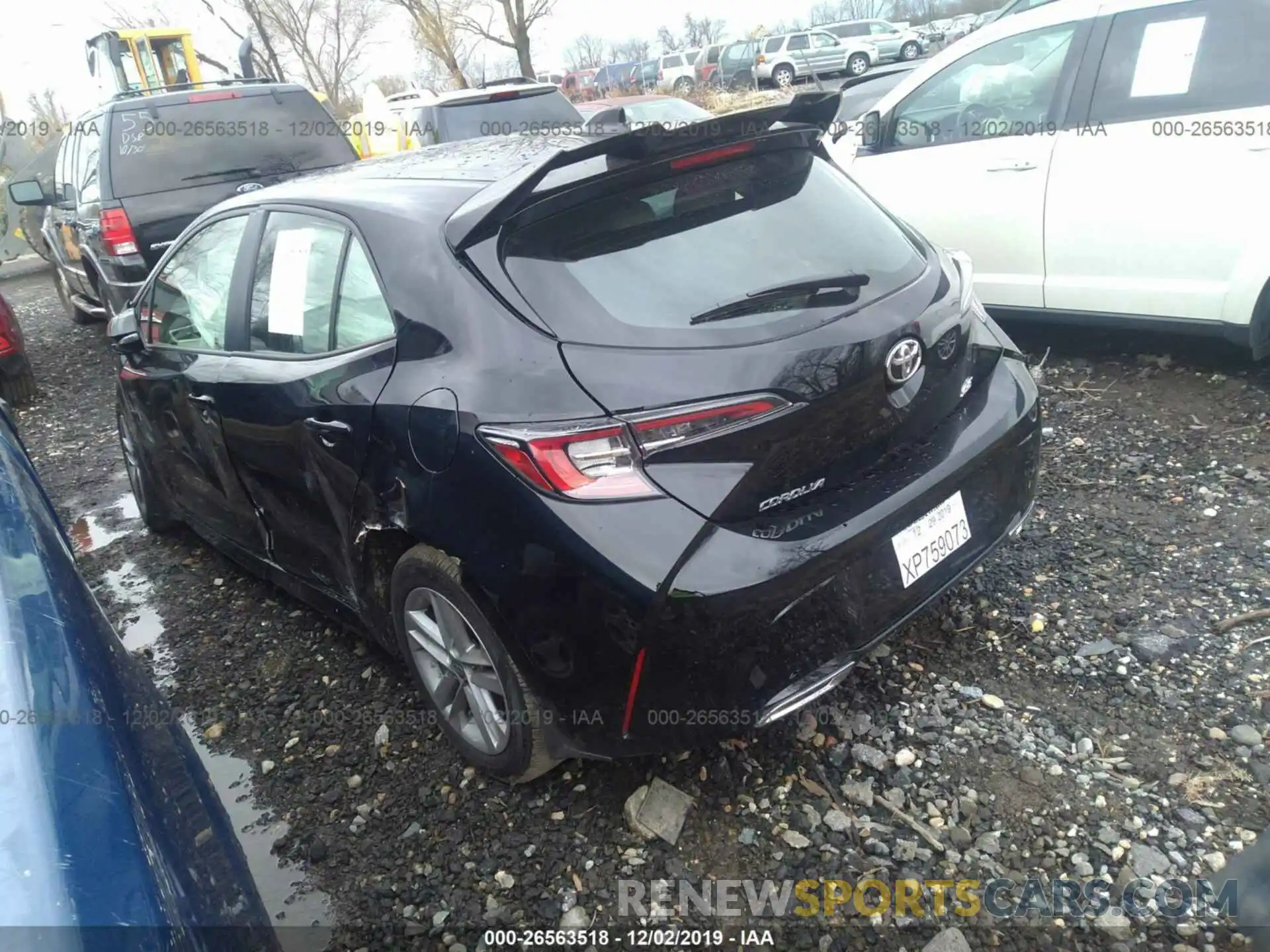 3 Photograph of a damaged car JTNK4RBE8K3069705 TOYOTA COROLLA 2019