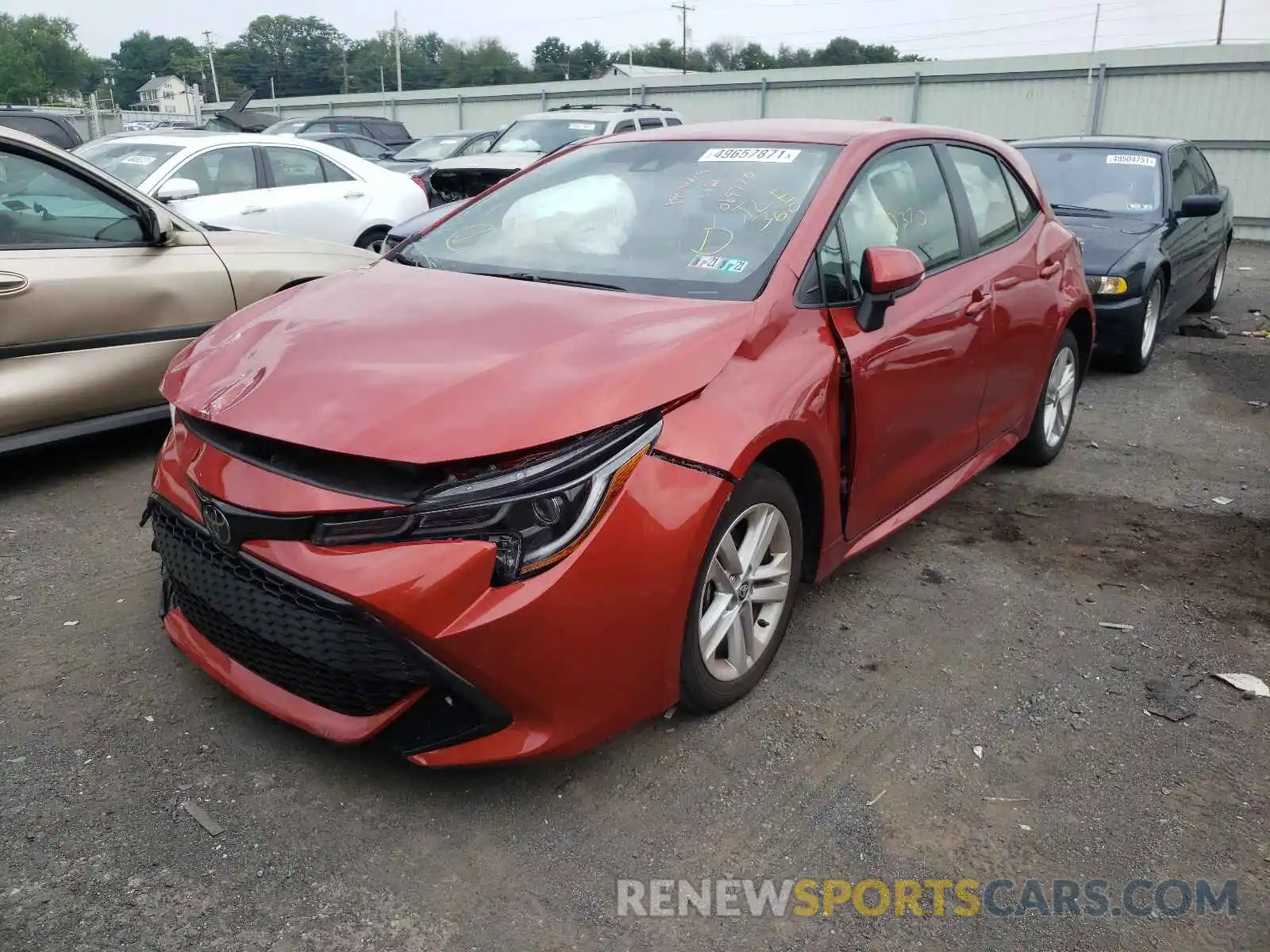 2 Photograph of a damaged car JTNK4RBE8K3069770 TOYOTA COROLLA 2019