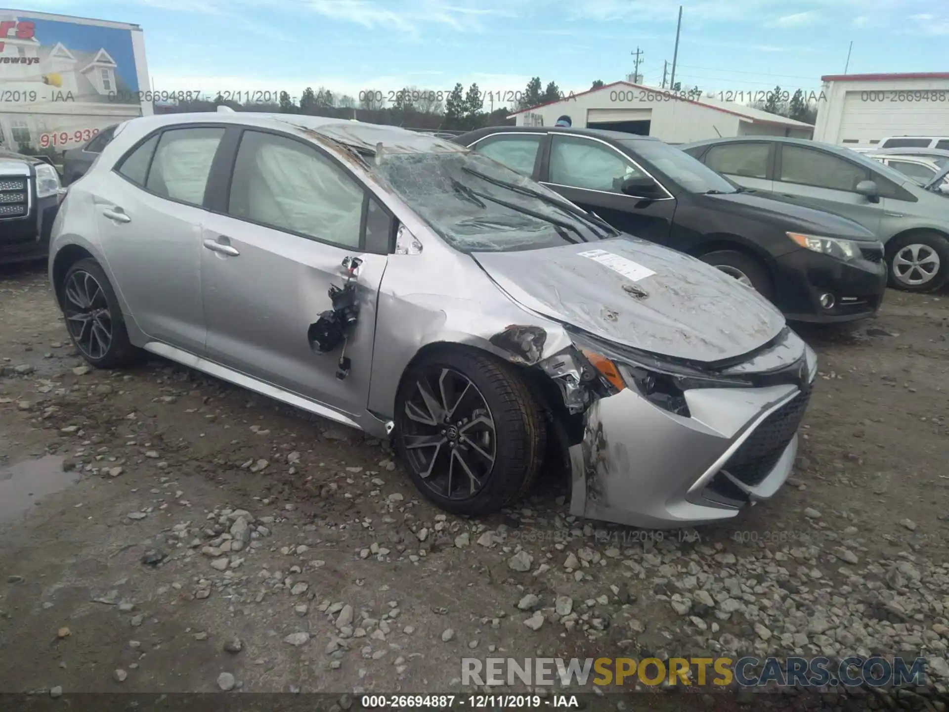 1 Photograph of a damaged car JTNK4RBE8K3073334 TOYOTA COROLLA 2019