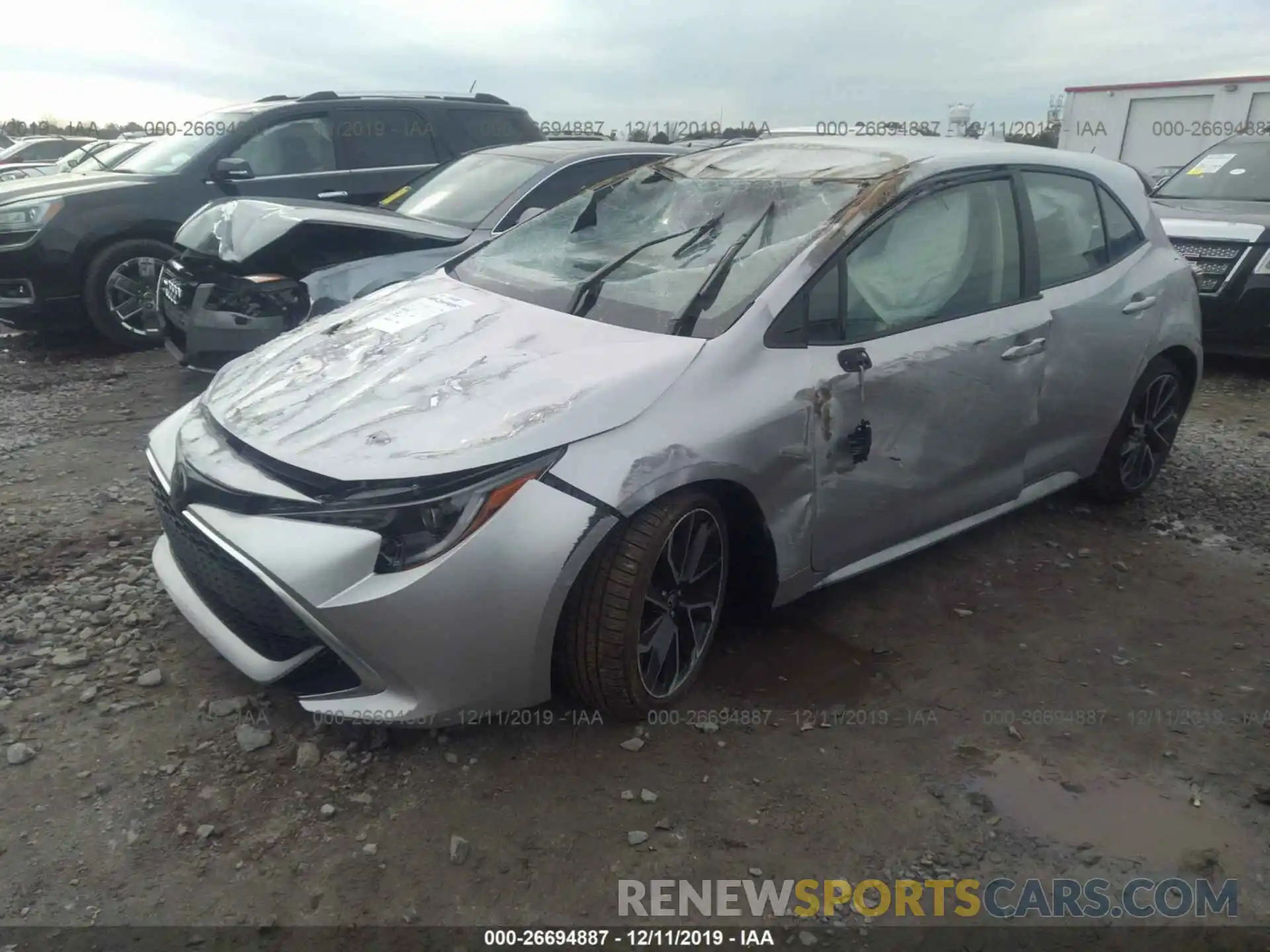 2 Photograph of a damaged car JTNK4RBE8K3073334 TOYOTA COROLLA 2019