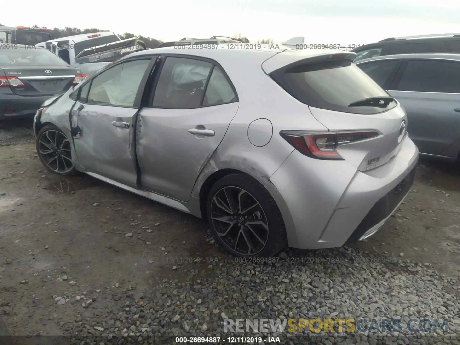 3 Photograph of a damaged car JTNK4RBE8K3073334 TOYOTA COROLLA 2019