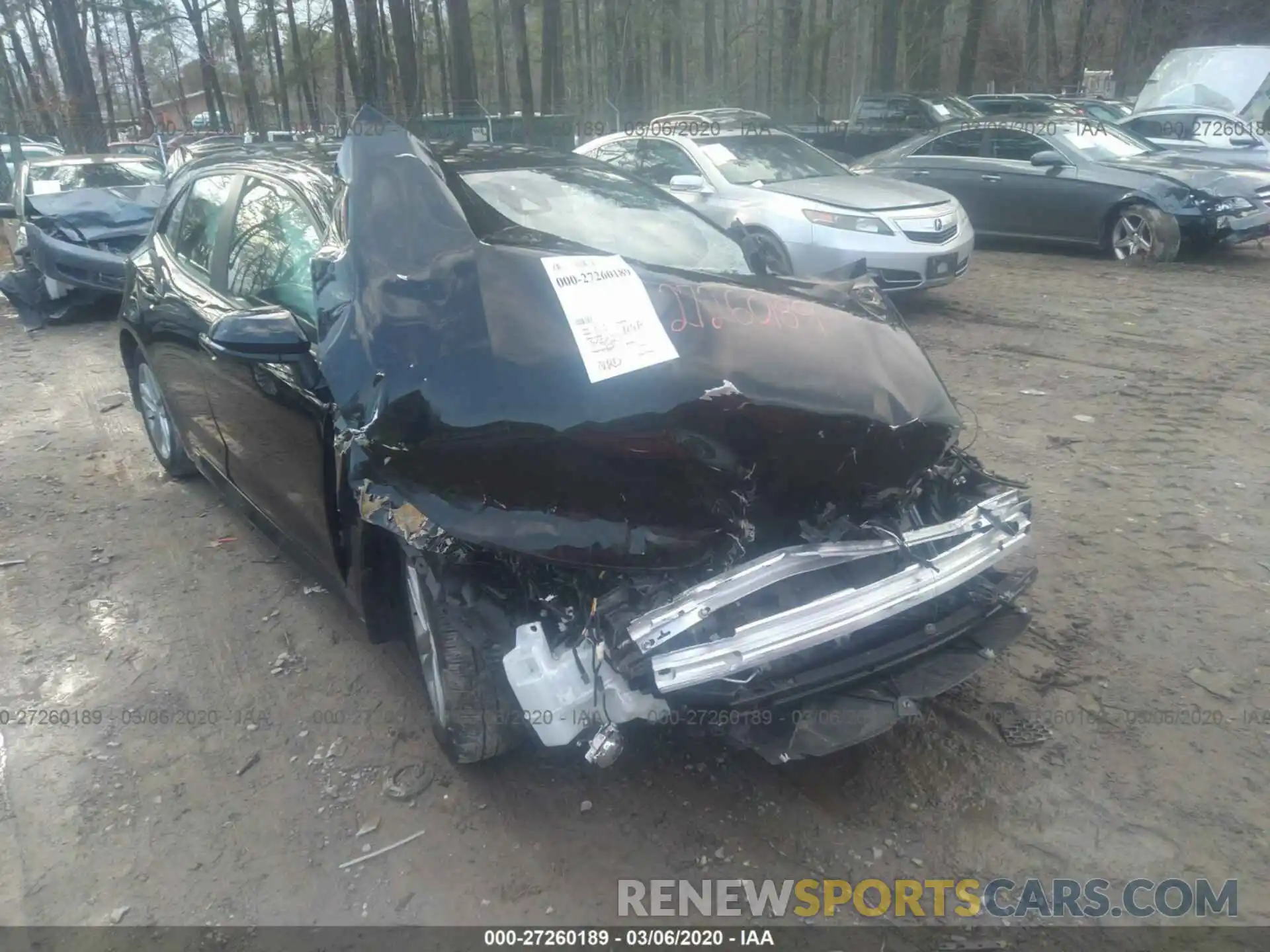 1 Photograph of a damaged car JTNK4RBE9K3003258 TOYOTA COROLLA 2019