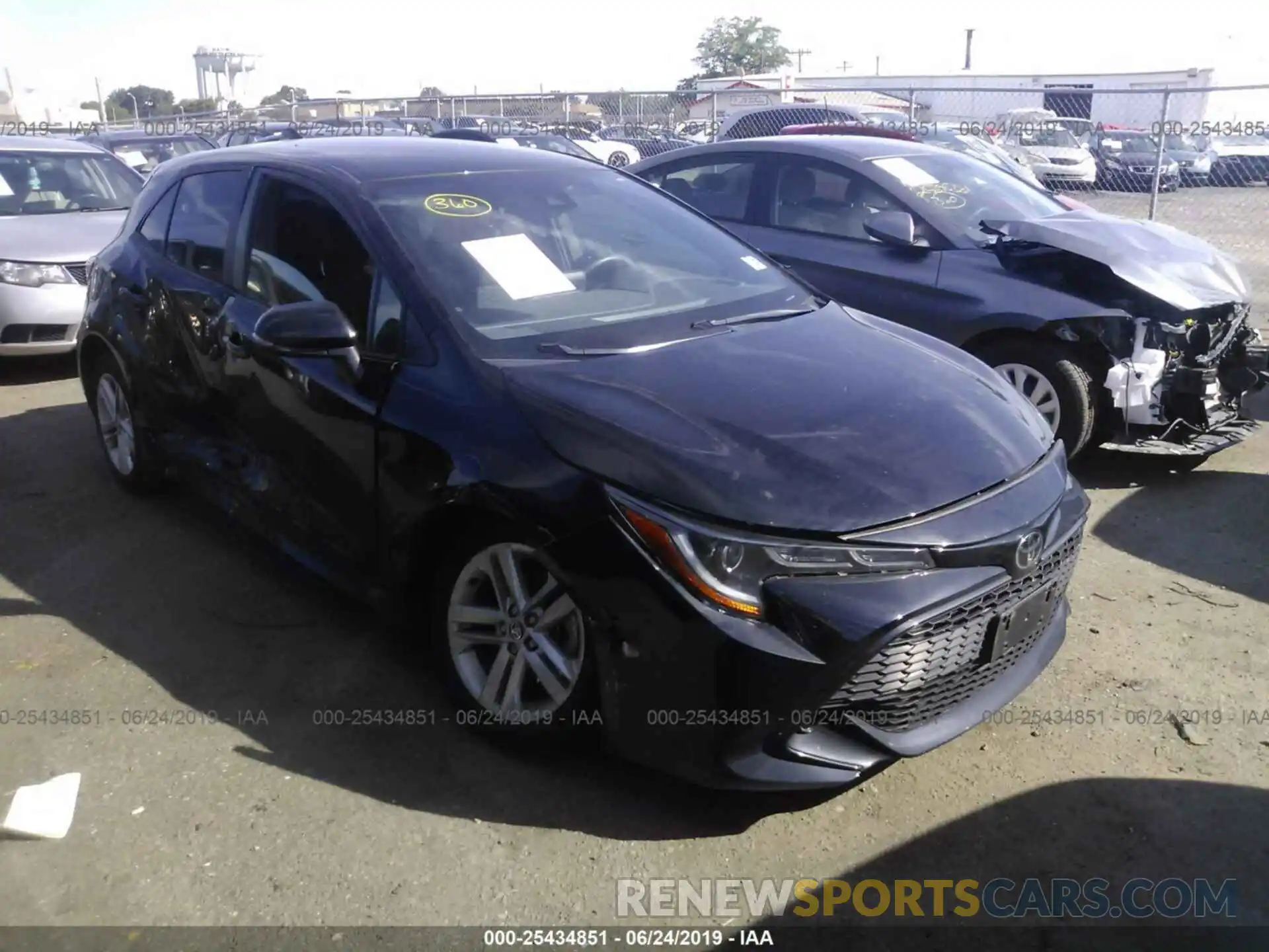 1 Photograph of a damaged car JTNK4RBE9K3003664 TOYOTA COROLLA 2019