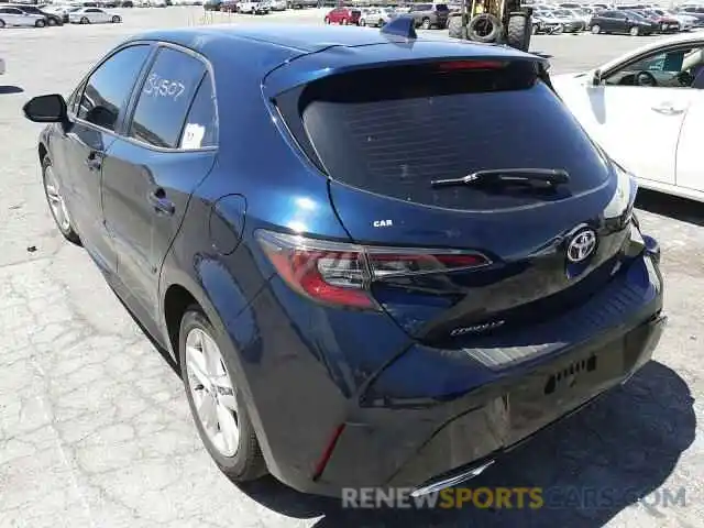 3 Photograph of a damaged car JTNK4RBE9K3004409 TOYOTA COROLLA 2019