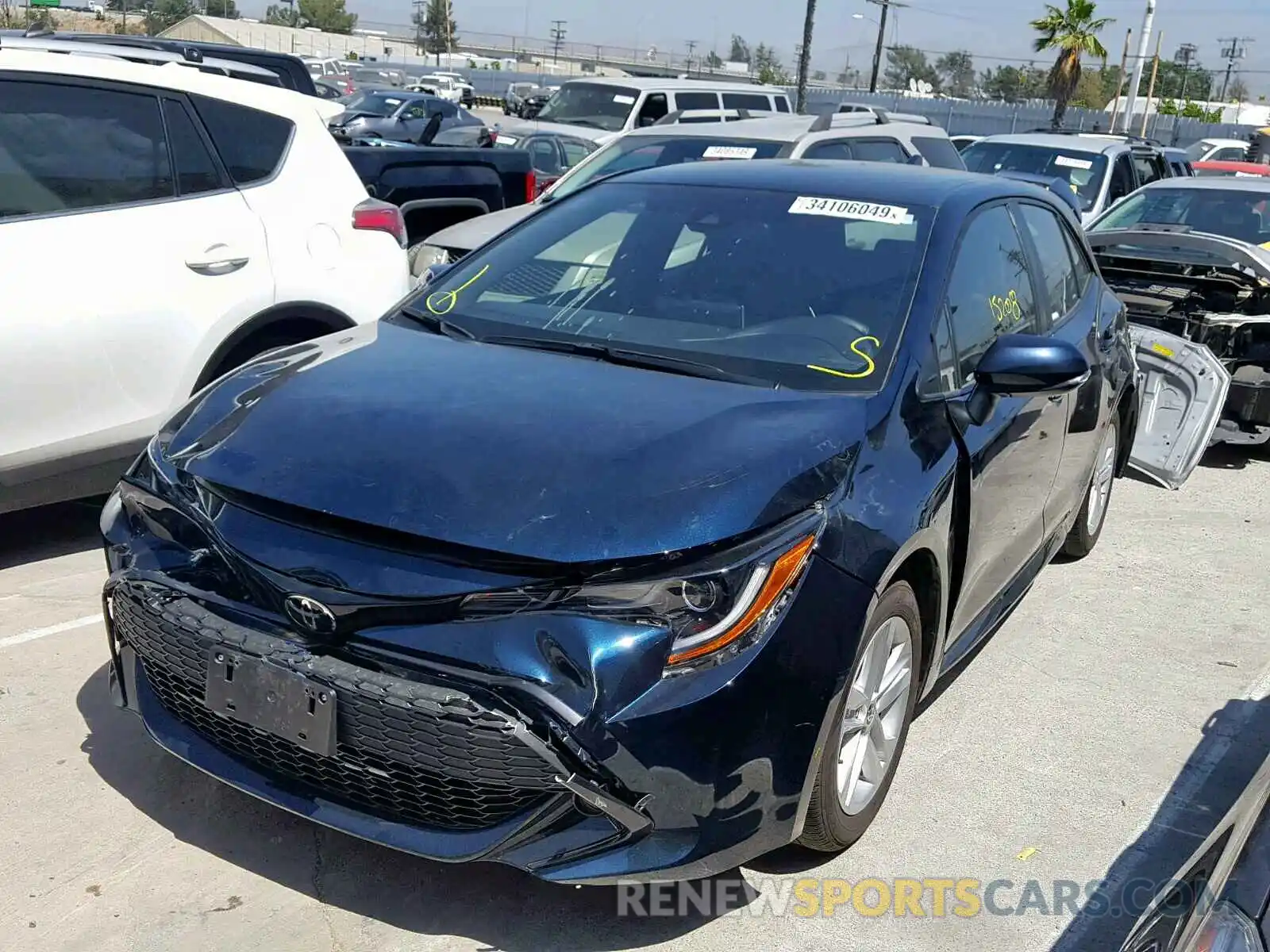 2 Photograph of a damaged car JTNK4RBE9K3008086 TOYOTA COROLLA 2019