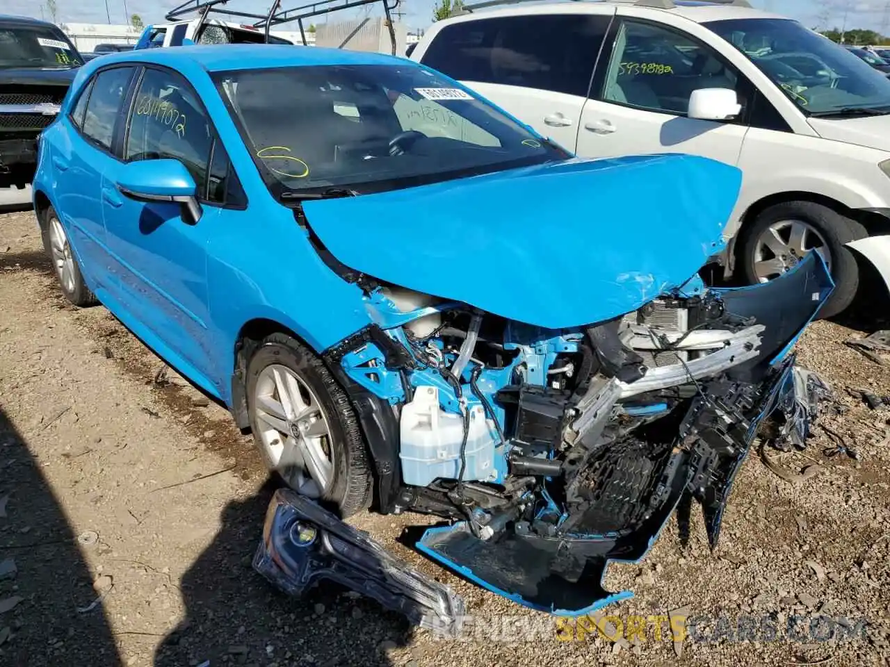 1 Photograph of a damaged car JTNK4RBE9K3008363 TOYOTA COROLLA 2019