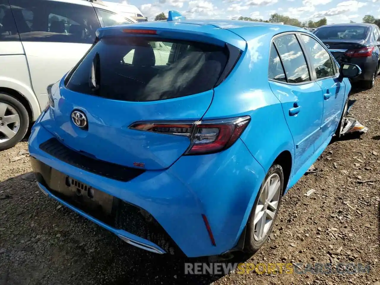 4 Photograph of a damaged car JTNK4RBE9K3008363 TOYOTA COROLLA 2019