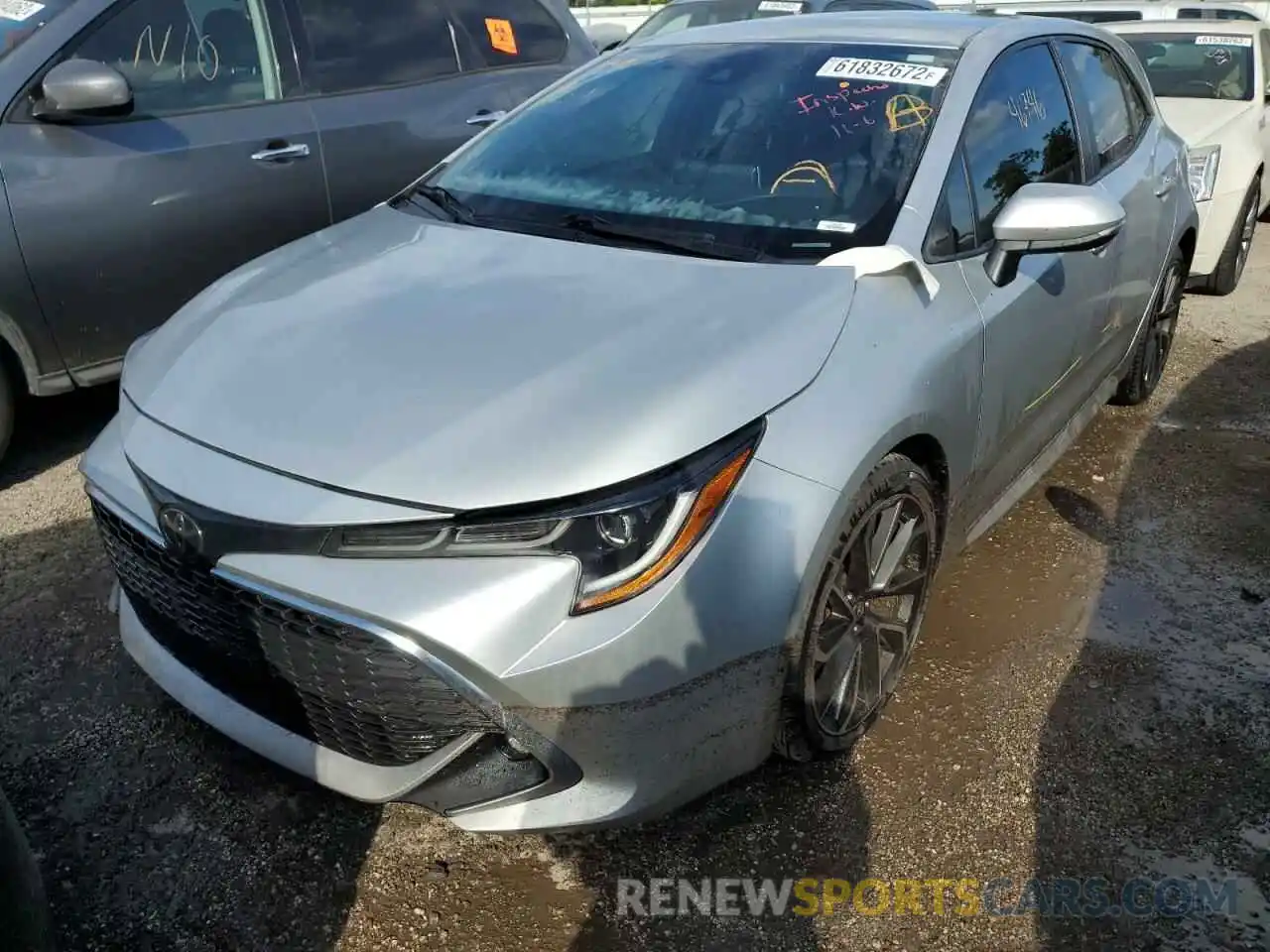 2 Photograph of a damaged car JTNK4RBE9K3010873 TOYOTA COROLLA 2019