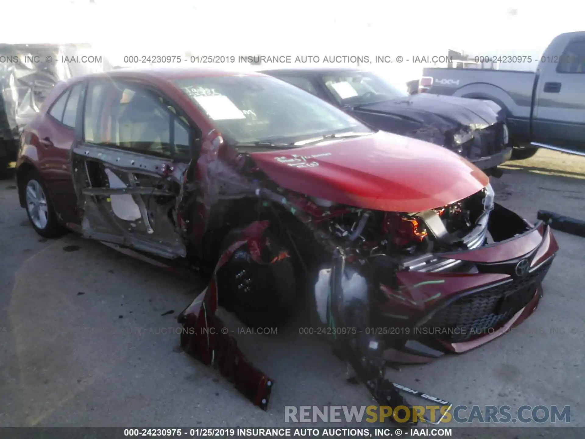 1 Photograph of a damaged car JTNK4RBE9K3011733 TOYOTA COROLLA 2019