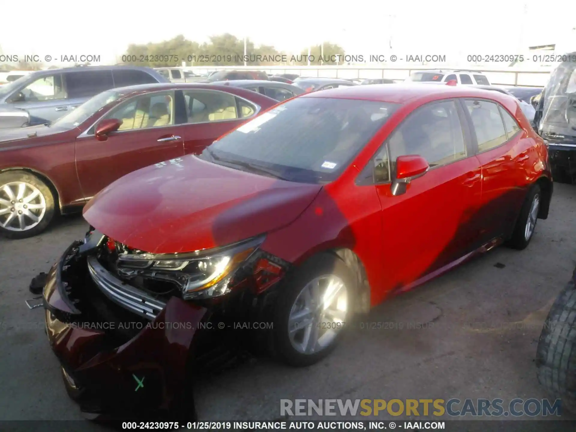 2 Photograph of a damaged car JTNK4RBE9K3011733 TOYOTA COROLLA 2019