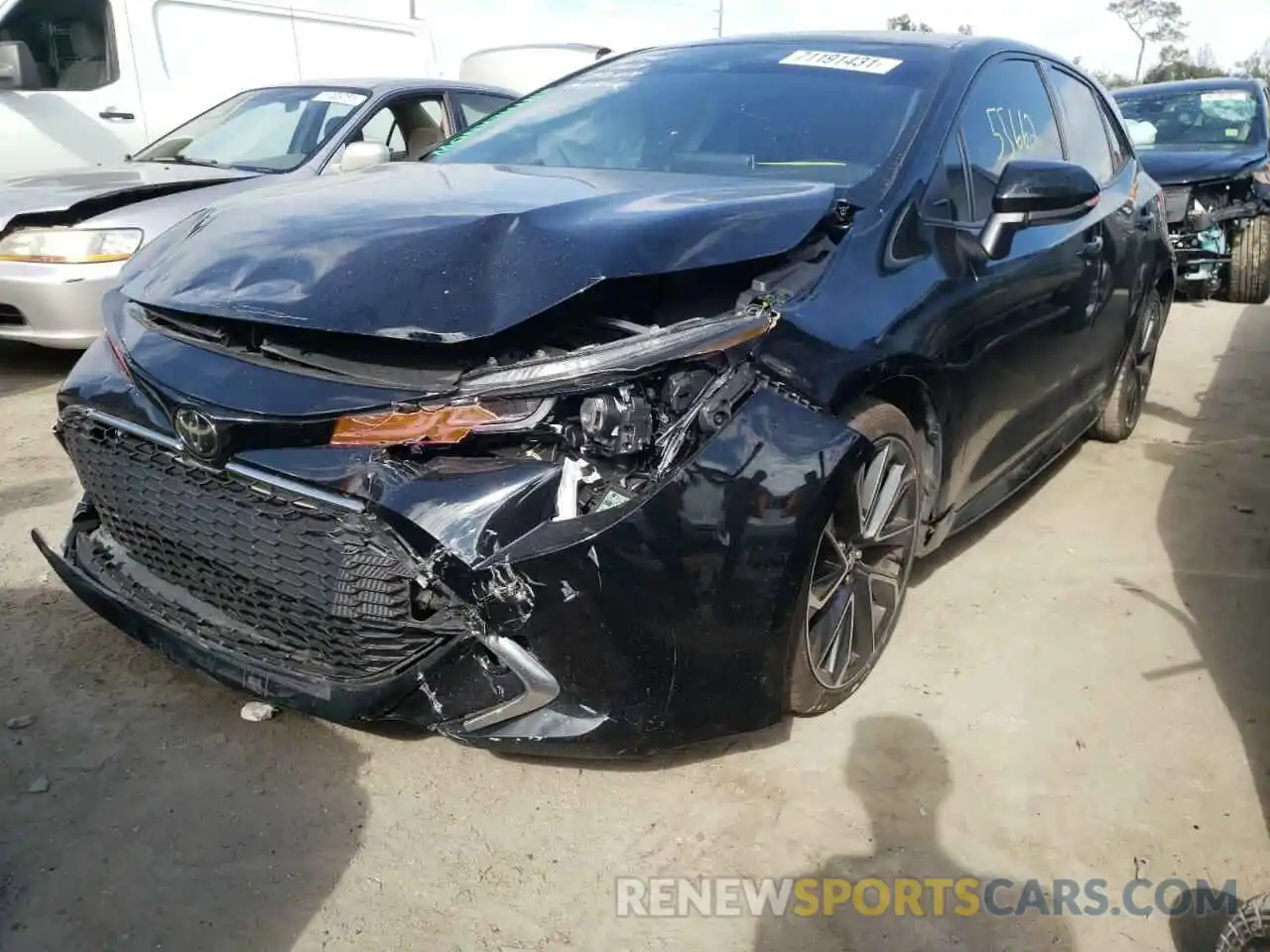 2 Photograph of a damaged car JTNK4RBE9K3011991 TOYOTA COROLLA 2019