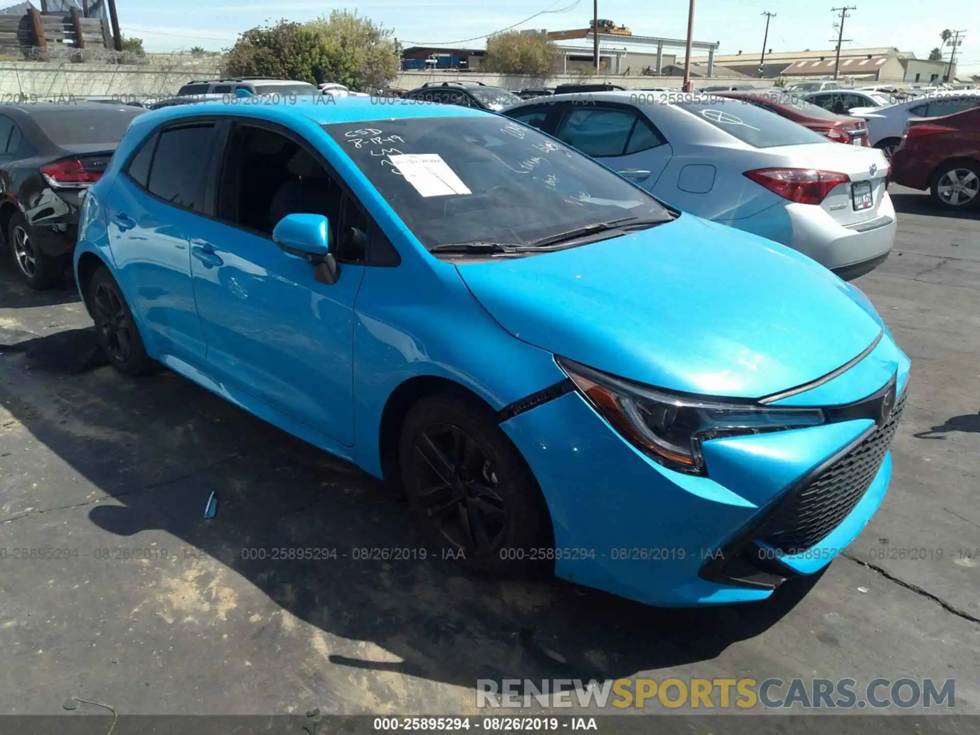 1 Photograph of a damaged car JTNK4RBE9K3012042 TOYOTA COROLLA 2019