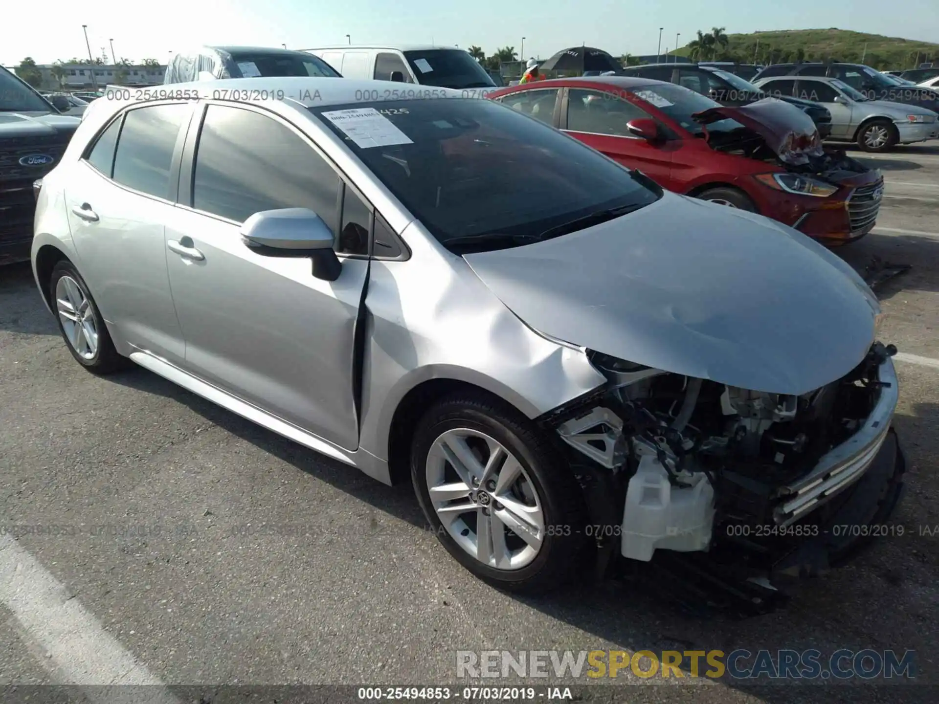 1 Photograph of a damaged car JTNK4RBE9K3014244 TOYOTA COROLLA 2019