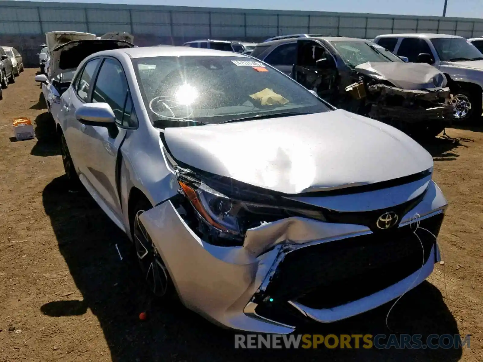 1 Photograph of a damaged car JTNK4RBE9K3014437 TOYOTA COROLLA 2019