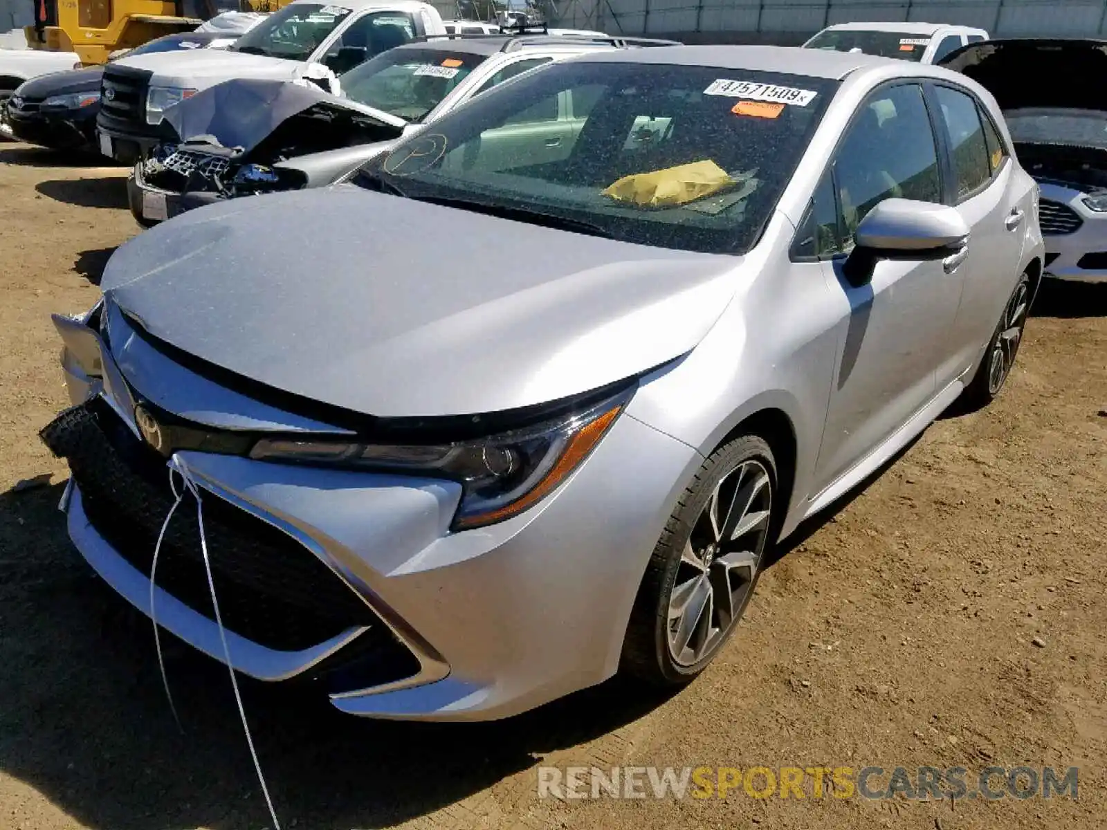 2 Photograph of a damaged car JTNK4RBE9K3014437 TOYOTA COROLLA 2019