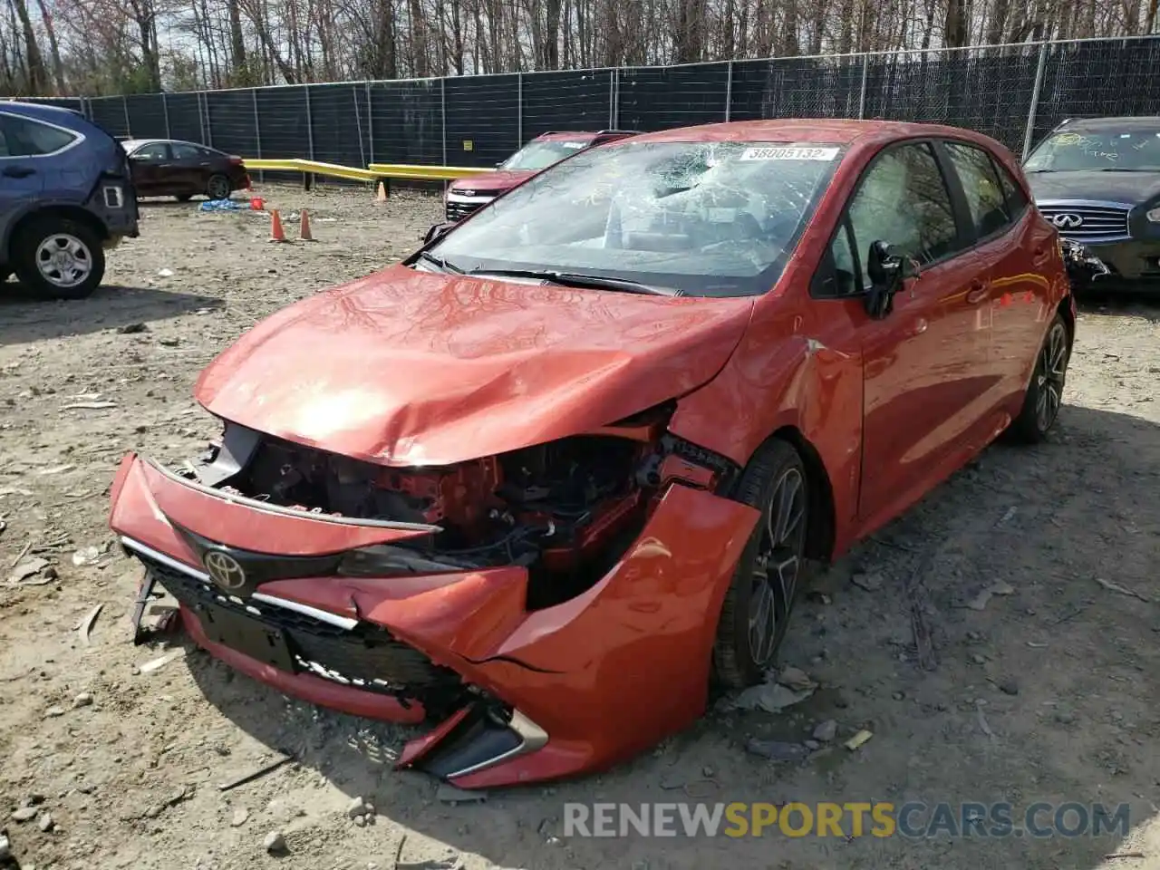 2 Photograph of a damaged car JTNK4RBE9K3016771 TOYOTA COROLLA 2019