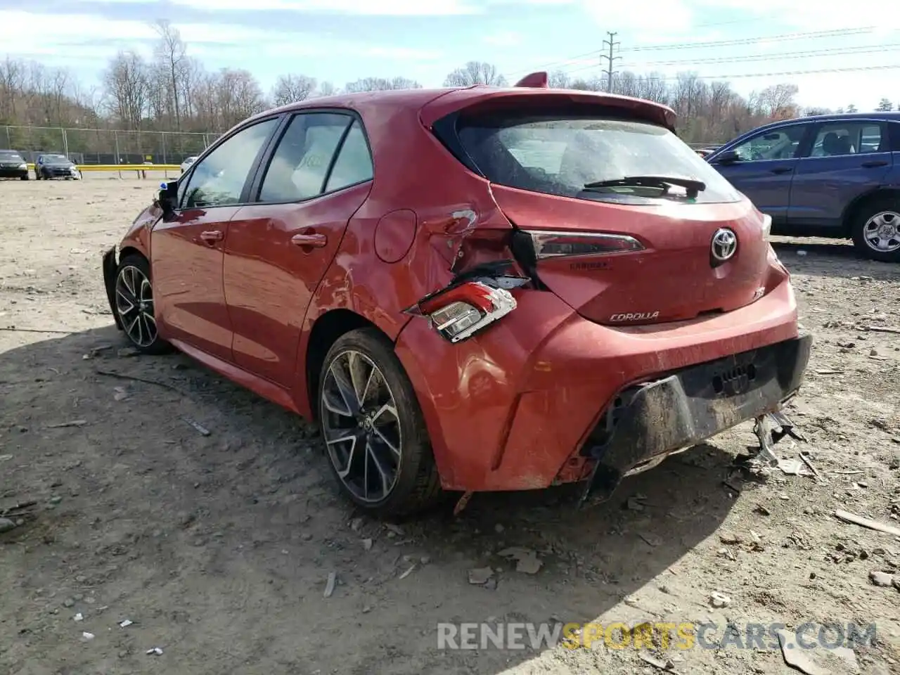 3 Photograph of a damaged car JTNK4RBE9K3016771 TOYOTA COROLLA 2019