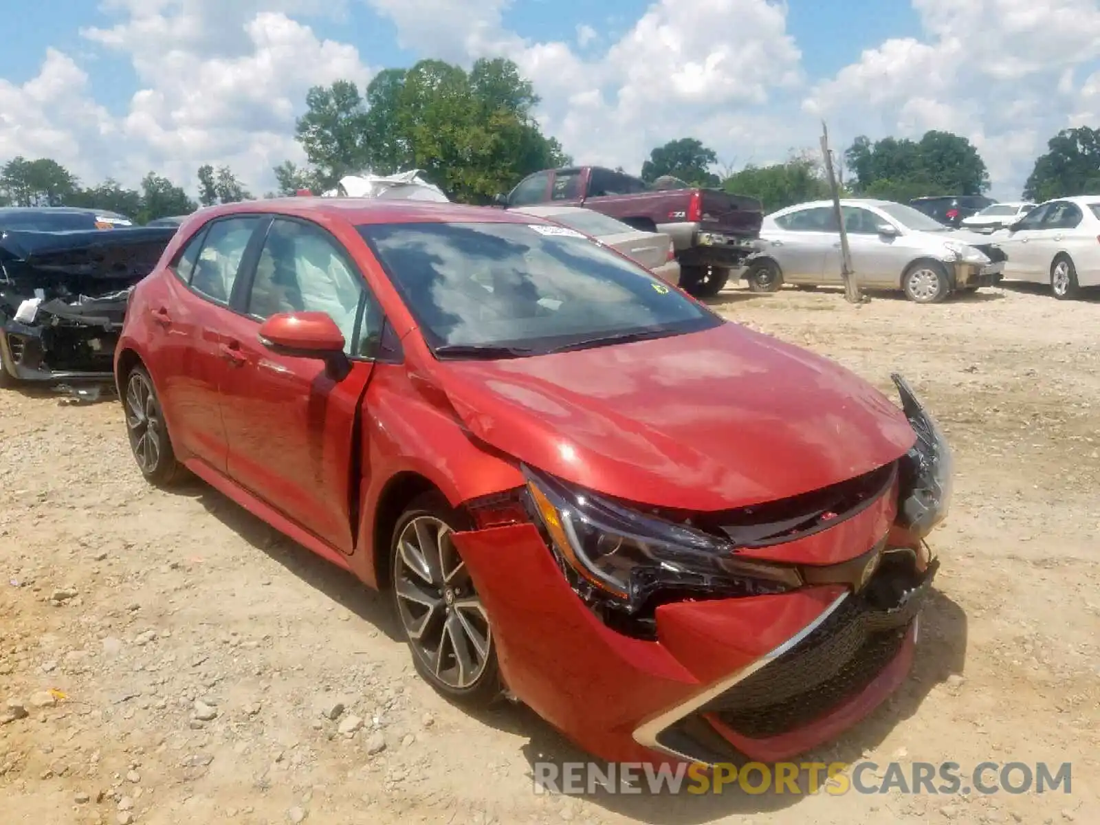 1 Photograph of a damaged car JTNK4RBE9K3019606 TOYOTA COROLLA 2019