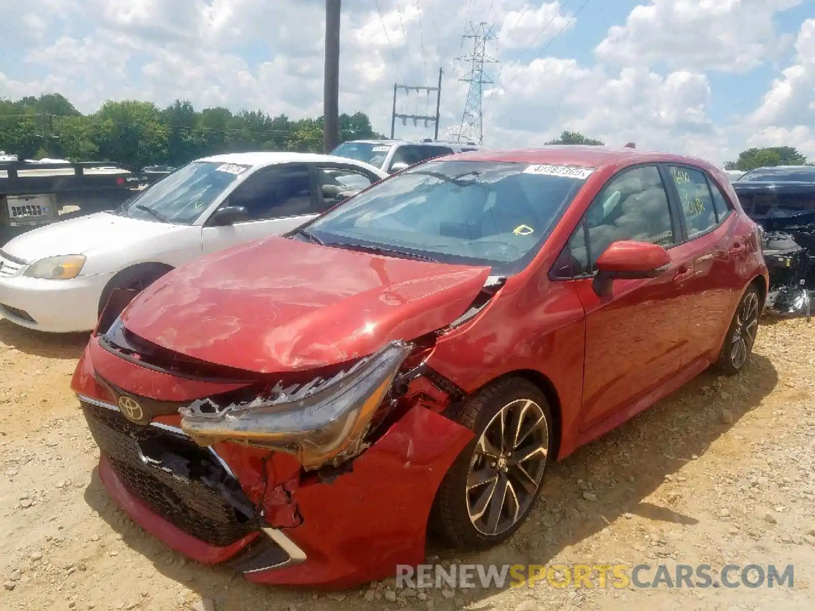 2 Photograph of a damaged car JTNK4RBE9K3019606 TOYOTA COROLLA 2019