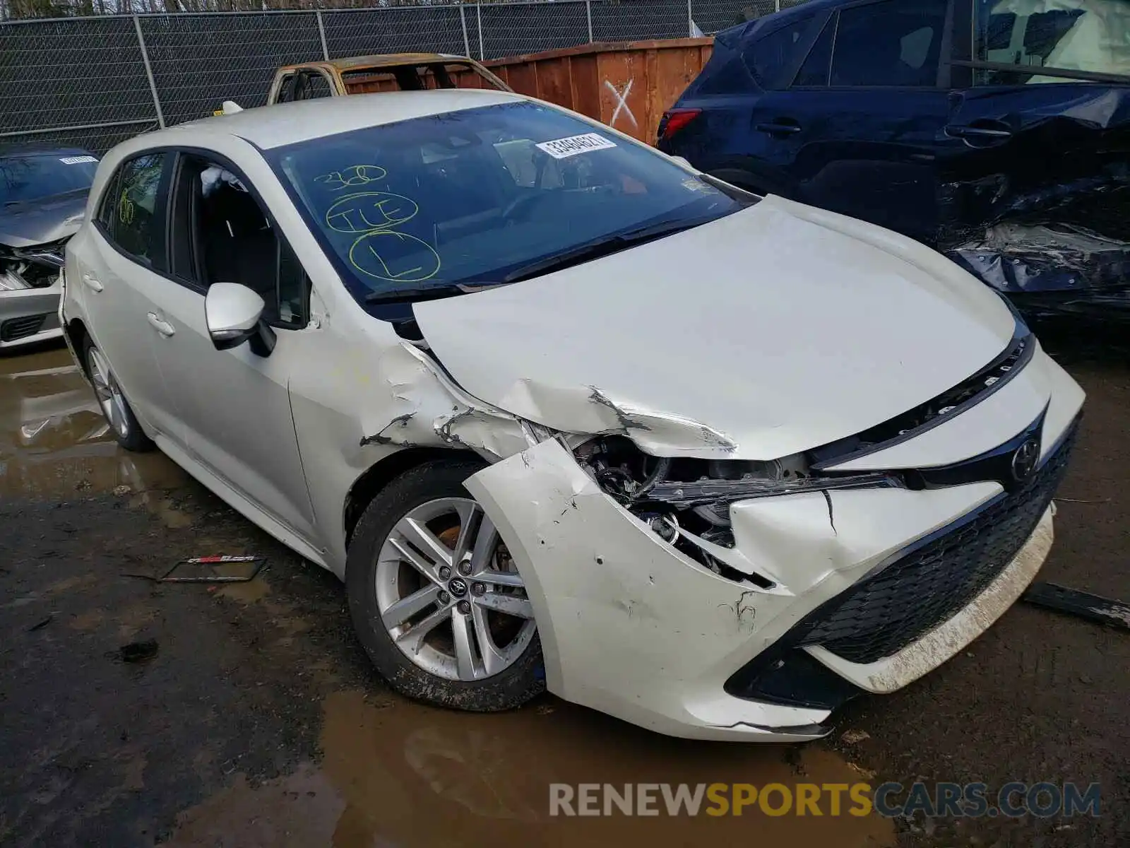 1 Photograph of a damaged car JTNK4RBE9K3021114 TOYOTA COROLLA 2019