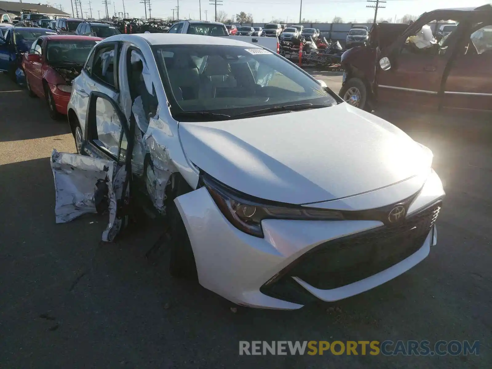 1 Photograph of a damaged car JTNK4RBE9K3022182 TOYOTA COROLLA 2019