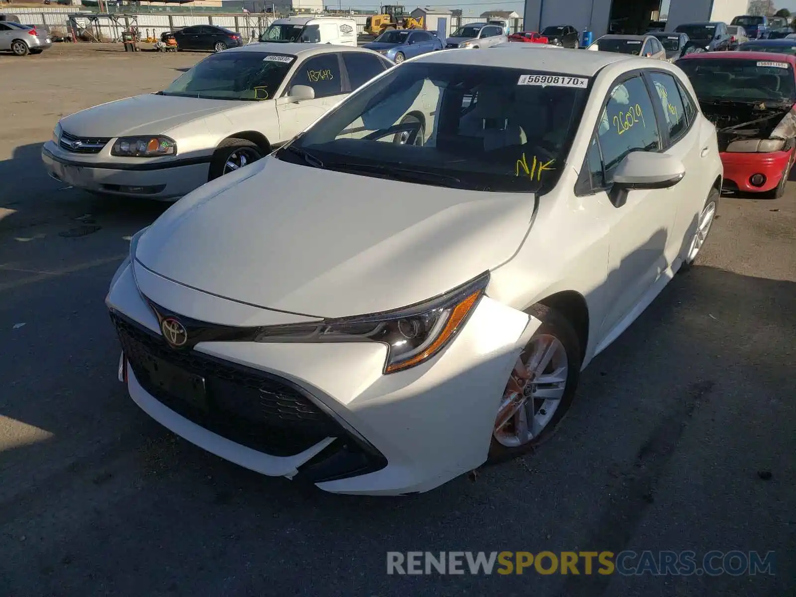 2 Photograph of a damaged car JTNK4RBE9K3022182 TOYOTA COROLLA 2019