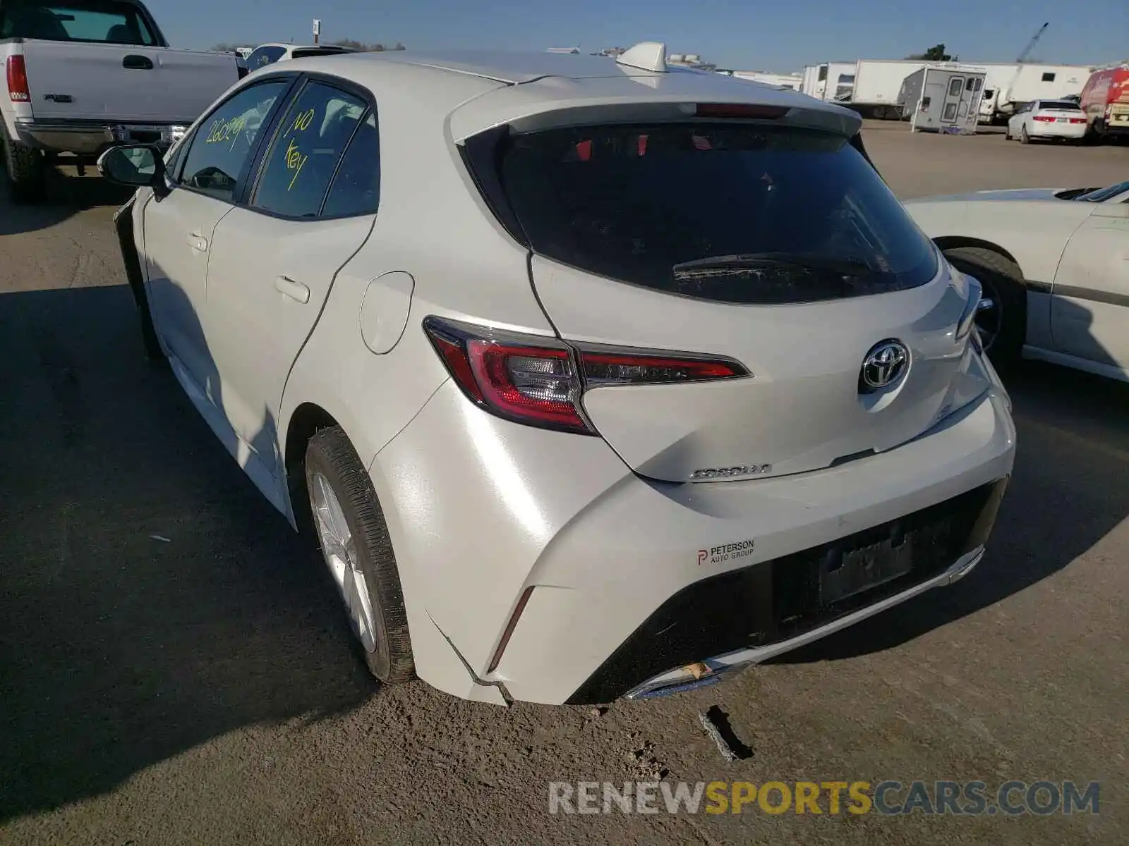 3 Photograph of a damaged car JTNK4RBE9K3022182 TOYOTA COROLLA 2019