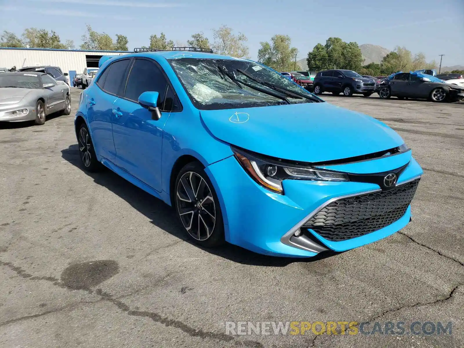 1 Photograph of a damaged car JTNK4RBE9K3024434 TOYOTA COROLLA 2019