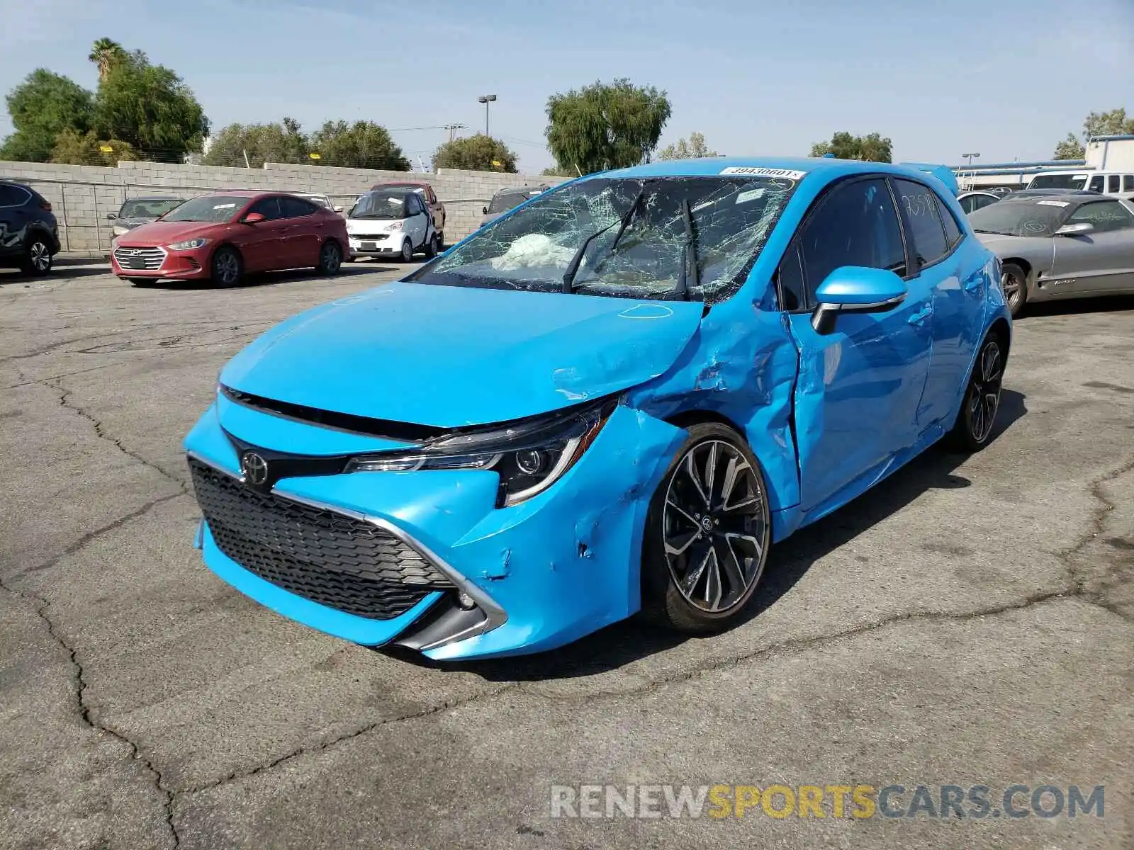 2 Photograph of a damaged car JTNK4RBE9K3024434 TOYOTA COROLLA 2019