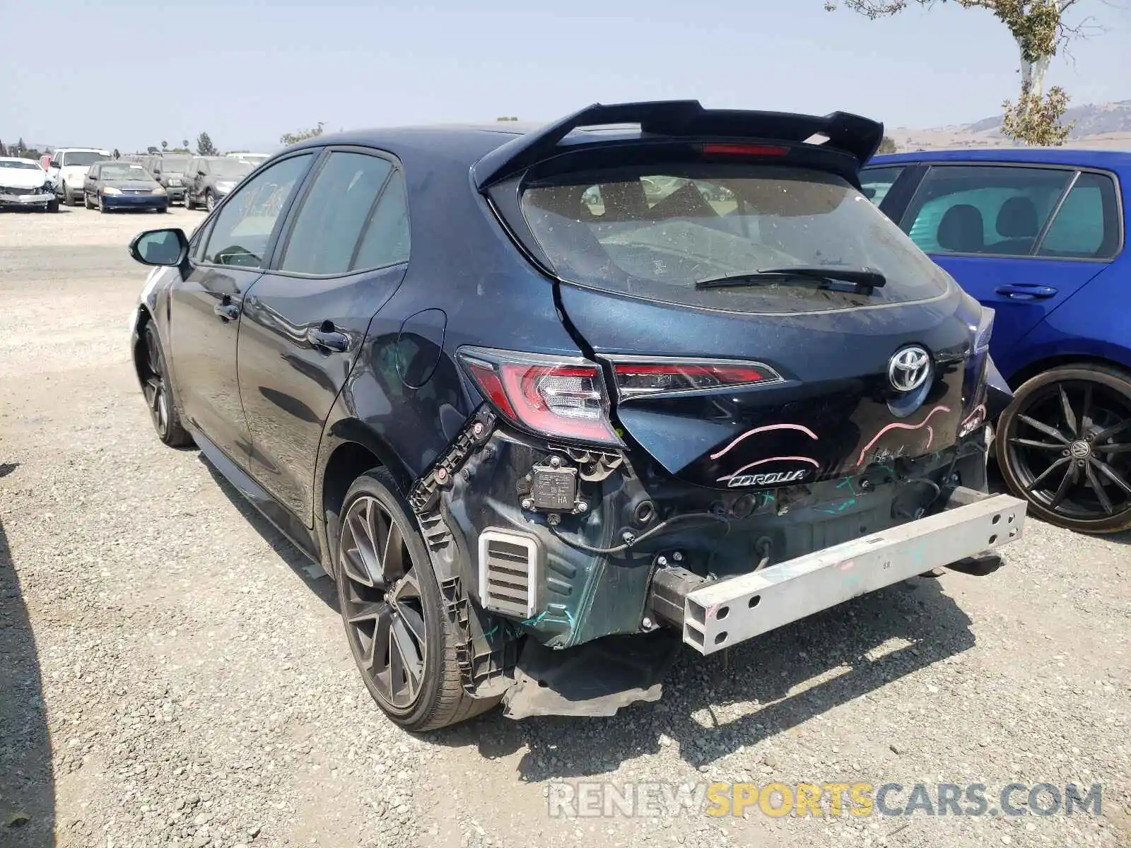 3 Photograph of a damaged car JTNK4RBE9K3024448 TOYOTA COROLLA 2019