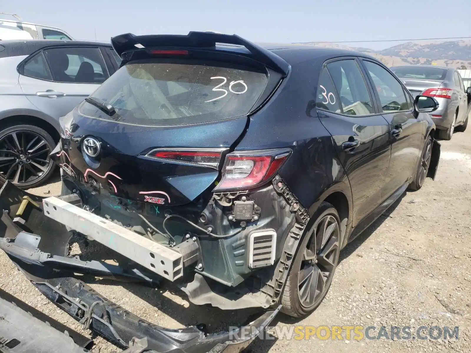 4 Photograph of a damaged car JTNK4RBE9K3024448 TOYOTA COROLLA 2019