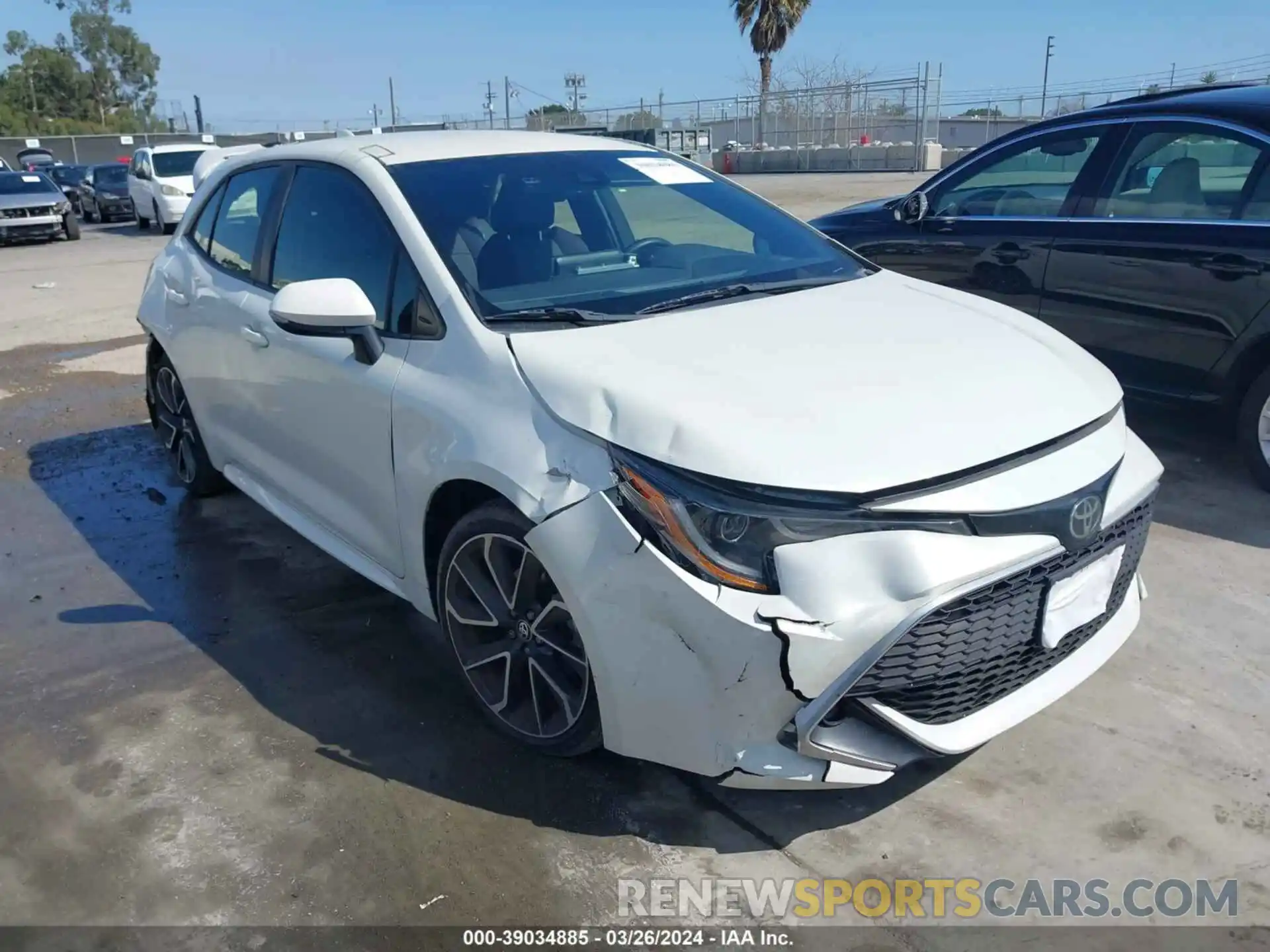 1 Photograph of a damaged car JTNK4RBE9K3024711 TOYOTA COROLLA 2019