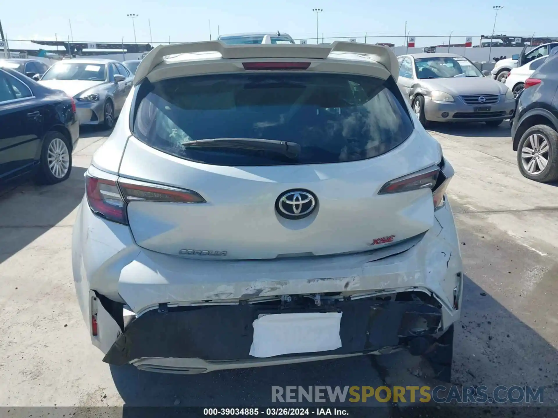 16 Photograph of a damaged car JTNK4RBE9K3024711 TOYOTA COROLLA 2019