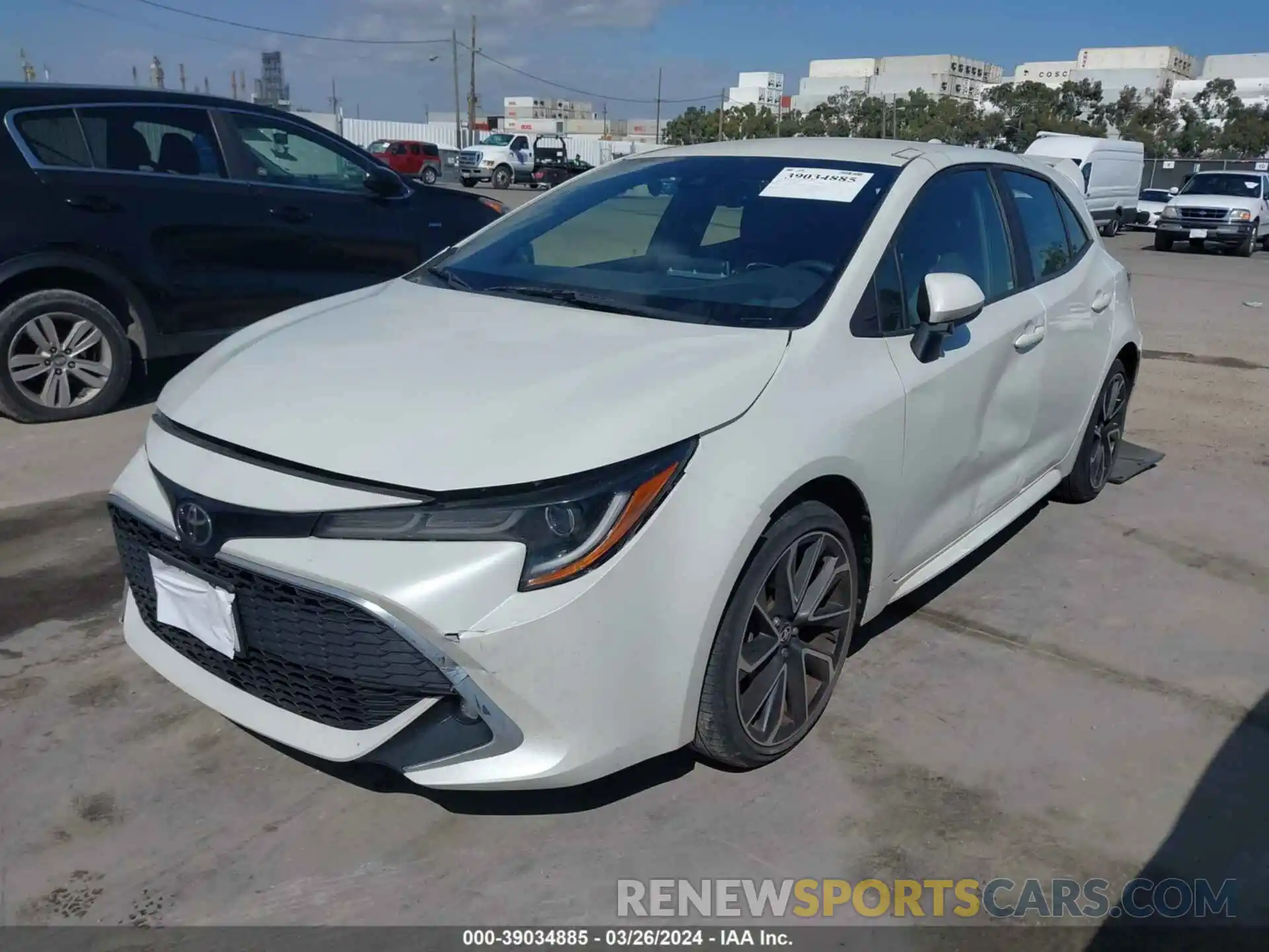 2 Photograph of a damaged car JTNK4RBE9K3024711 TOYOTA COROLLA 2019