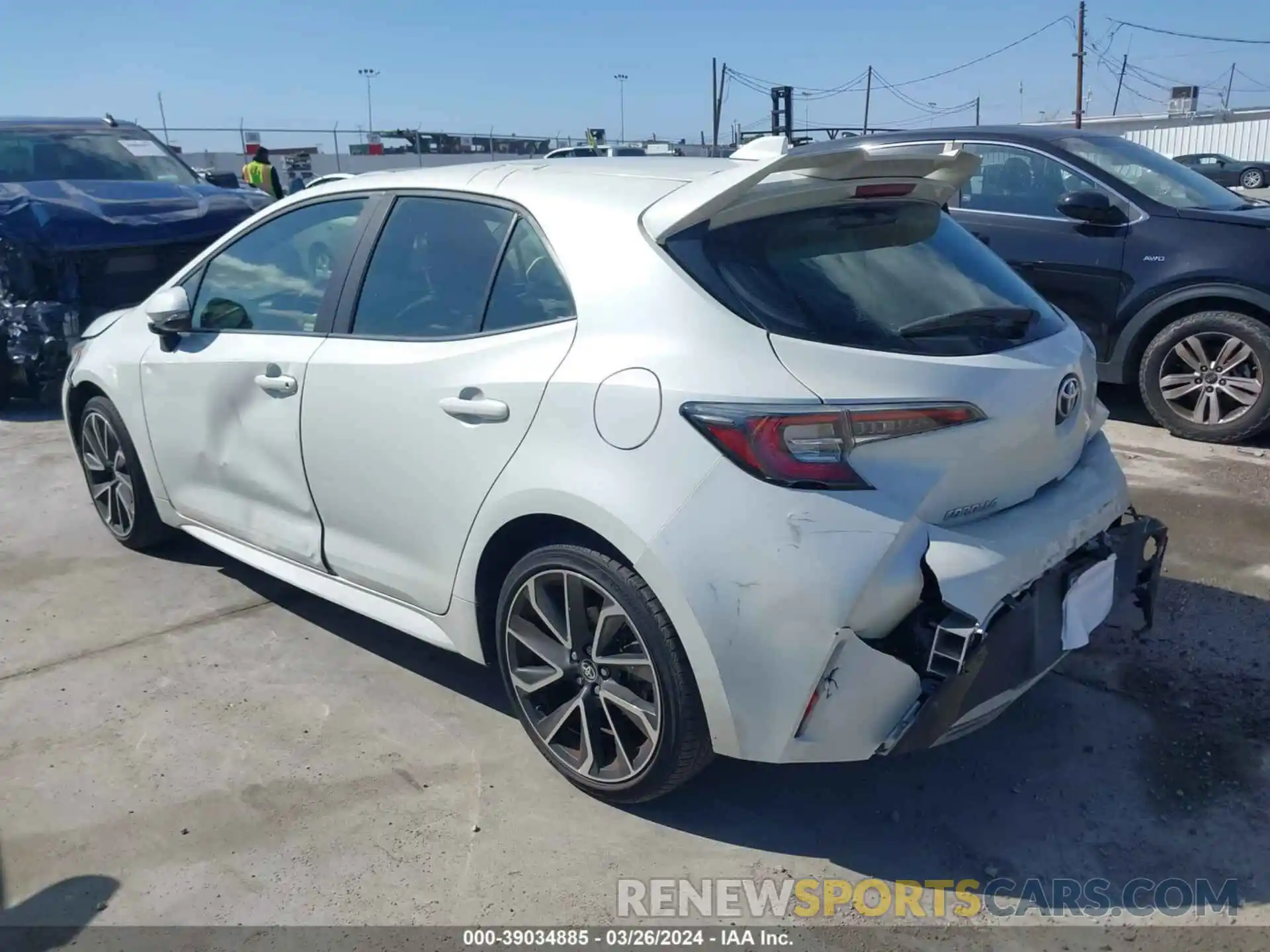 3 Photograph of a damaged car JTNK4RBE9K3024711 TOYOTA COROLLA 2019