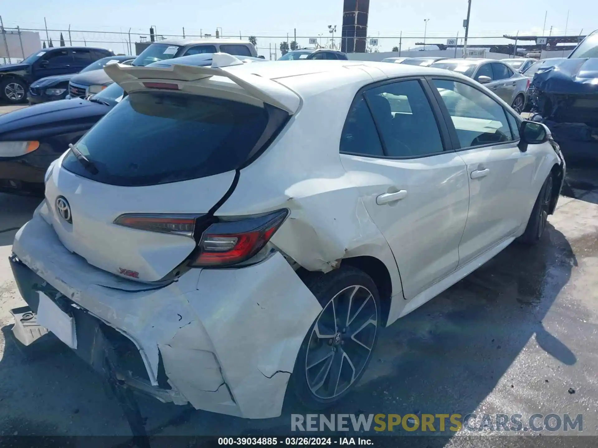 4 Photograph of a damaged car JTNK4RBE9K3024711 TOYOTA COROLLA 2019