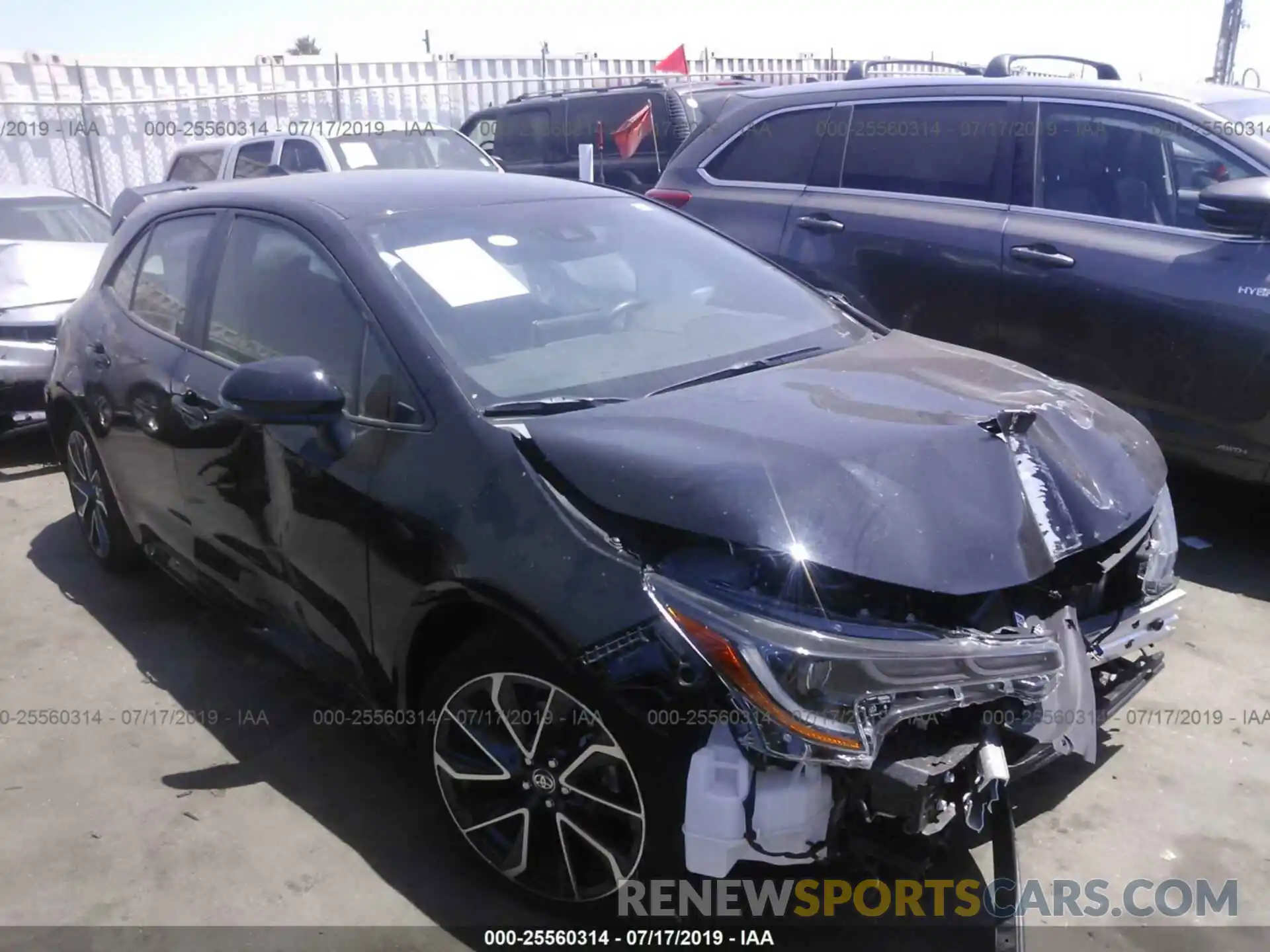 1 Photograph of a damaged car JTNK4RBE9K3025681 TOYOTA COROLLA 2019