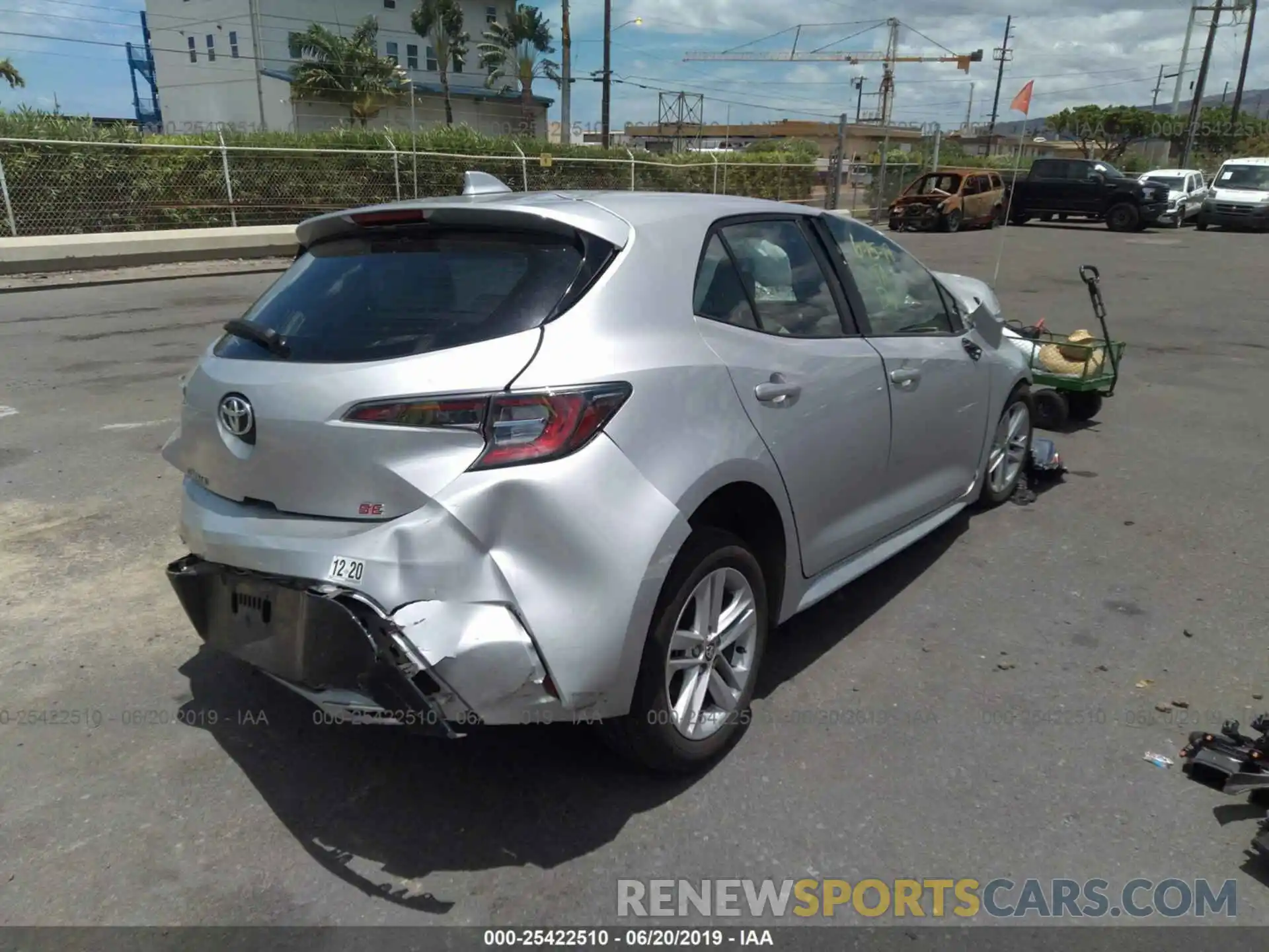 4 Photograph of a damaged car JTNK4RBE9K3028404 TOYOTA COROLLA 2019