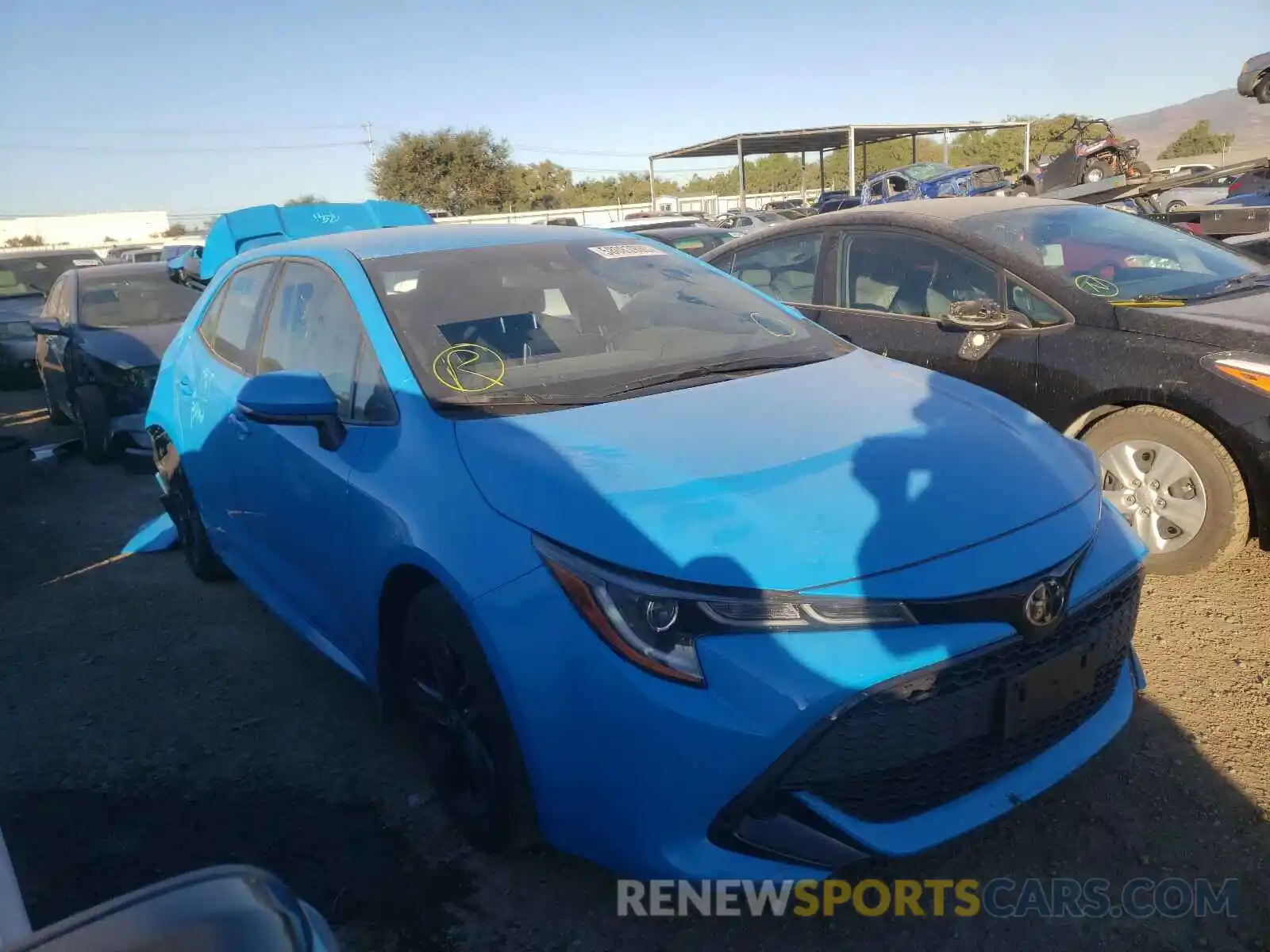 1 Photograph of a damaged car JTNK4RBE9K3028662 TOYOTA COROLLA 2019