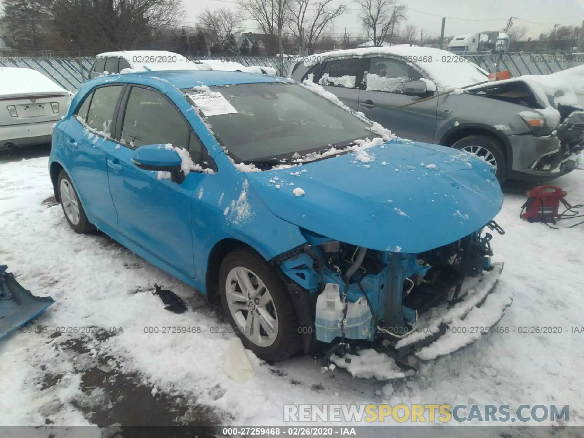 1 Photograph of a damaged car JTNK4RBE9K3029570 TOYOTA COROLLA 2019