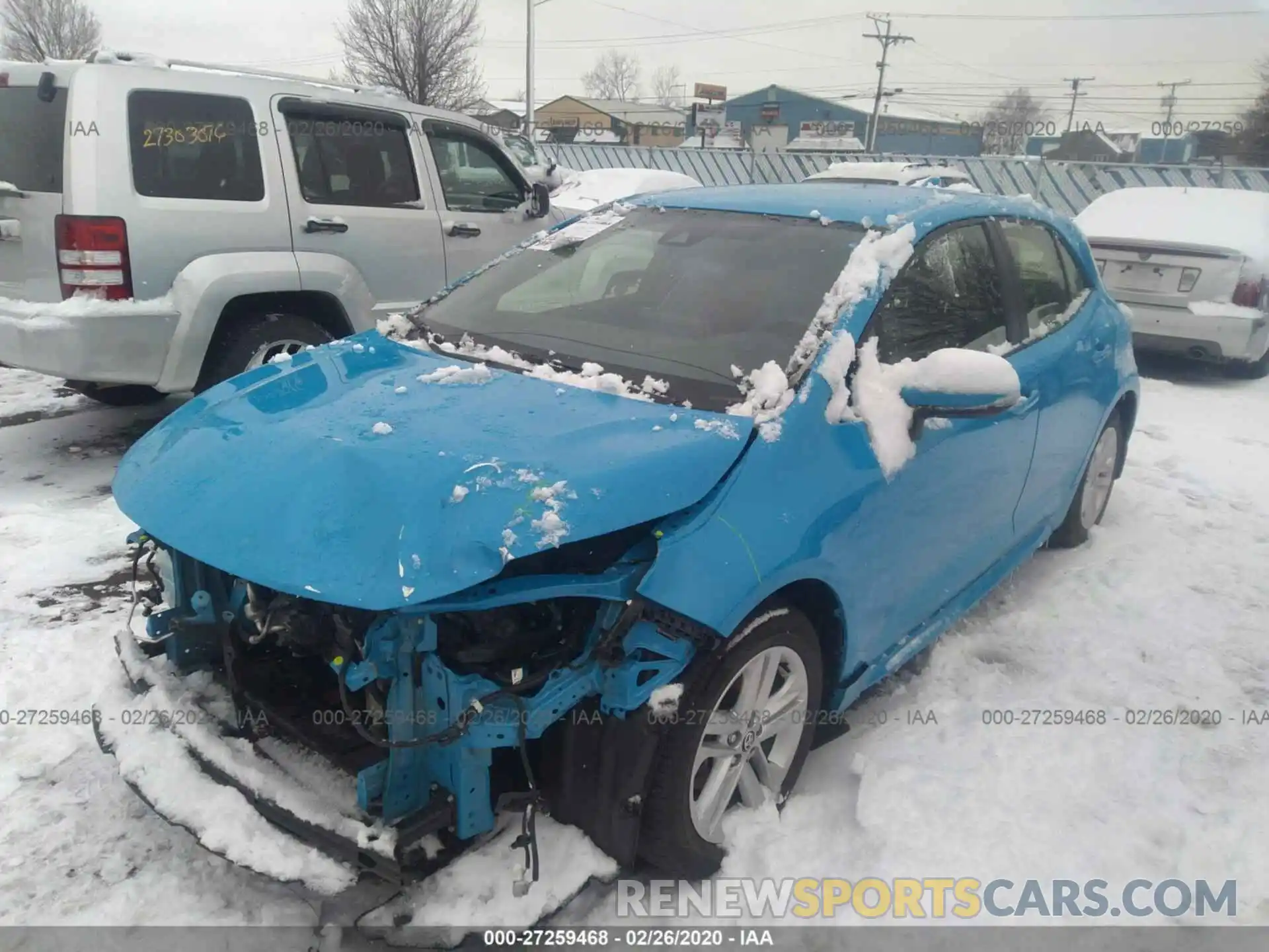 2 Photograph of a damaged car JTNK4RBE9K3029570 TOYOTA COROLLA 2019