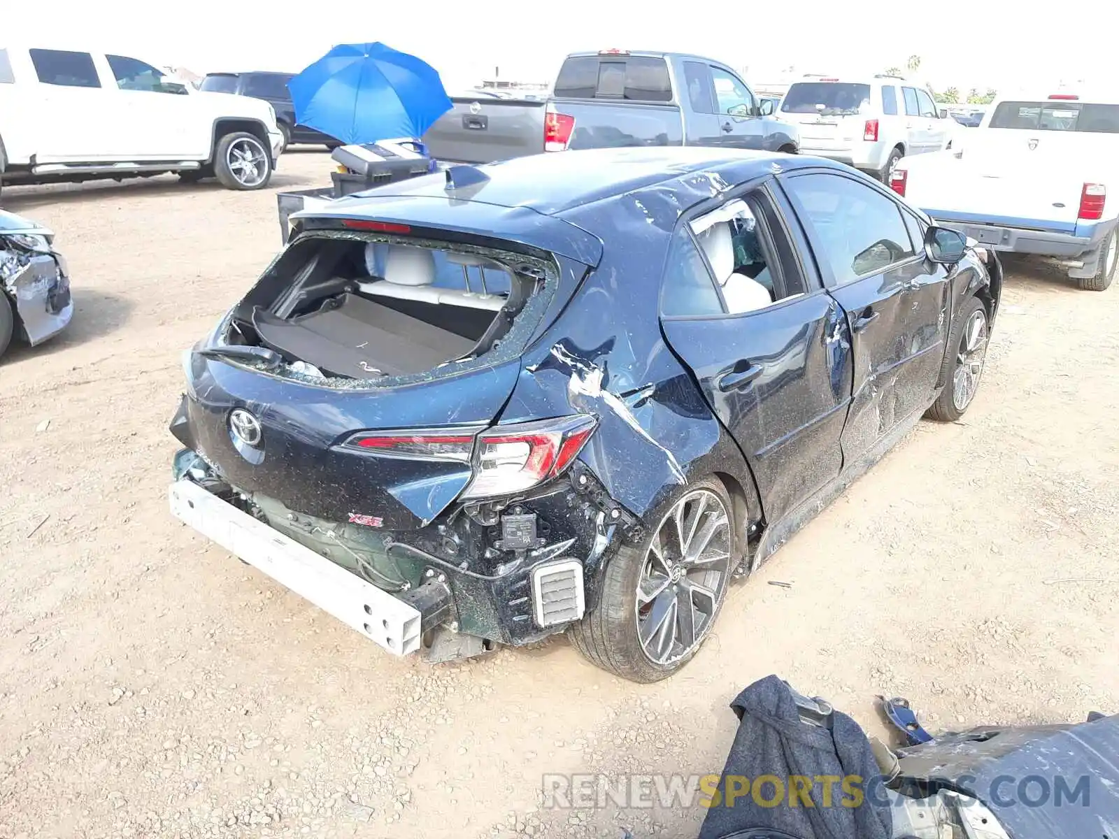 4 Photograph of a damaged car JTNK4RBE9K3033280 TOYOTA COROLLA 2019