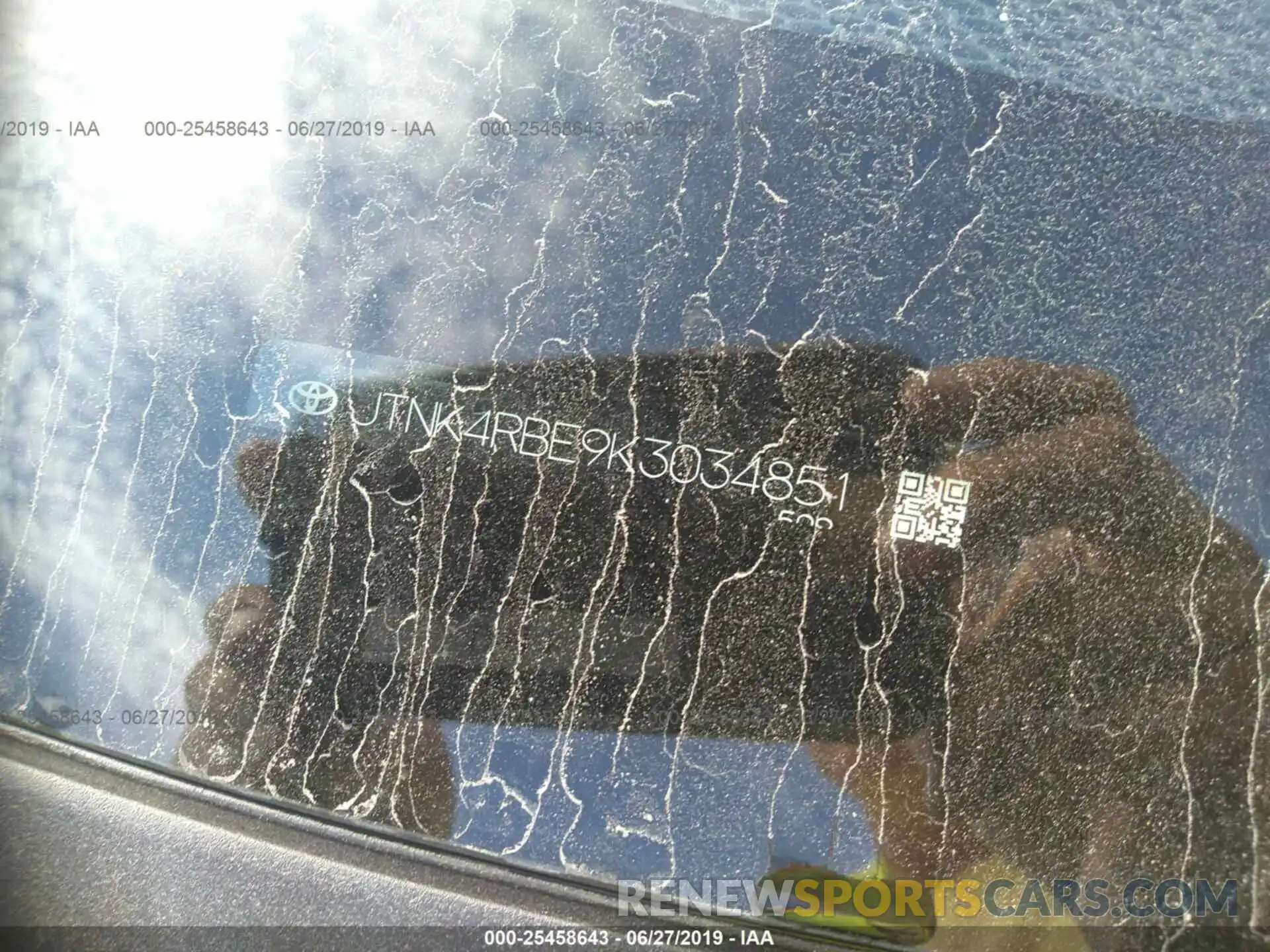 9 Photograph of a damaged car JTNK4RBE9K3034851 TOYOTA COROLLA 2019