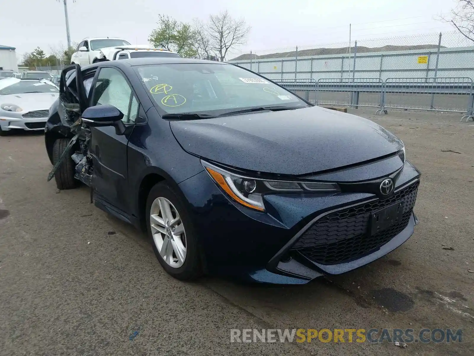 1 Photograph of a damaged car JTNK4RBE9K3038057 TOYOTA COROLLA 2019