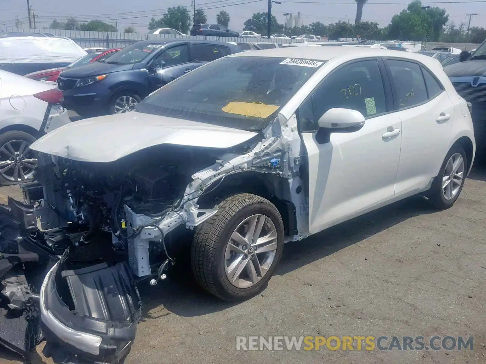 2 Photograph of a damaged car JTNK4RBE9K3039290 TOYOTA COROLLA 2019