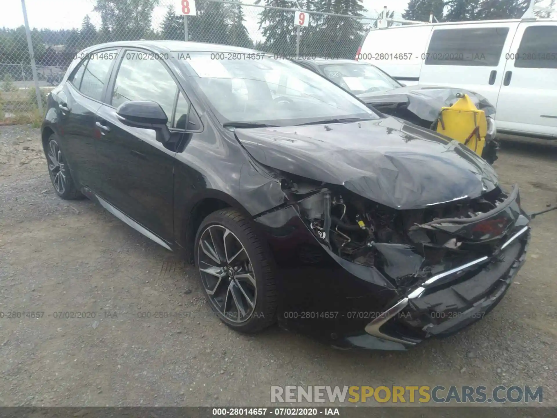 1 Photograph of a damaged car JTNK4RBE9K3039662 TOYOTA COROLLA 2019