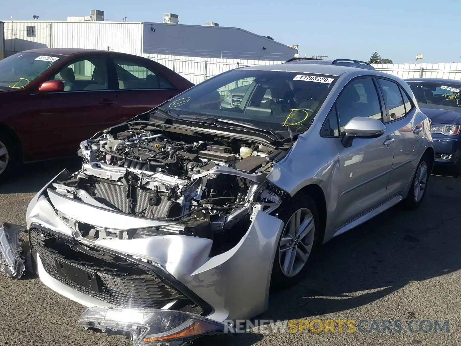 2 Photograph of a damaged car JTNK4RBE9K3041203 TOYOTA COROLLA 2019