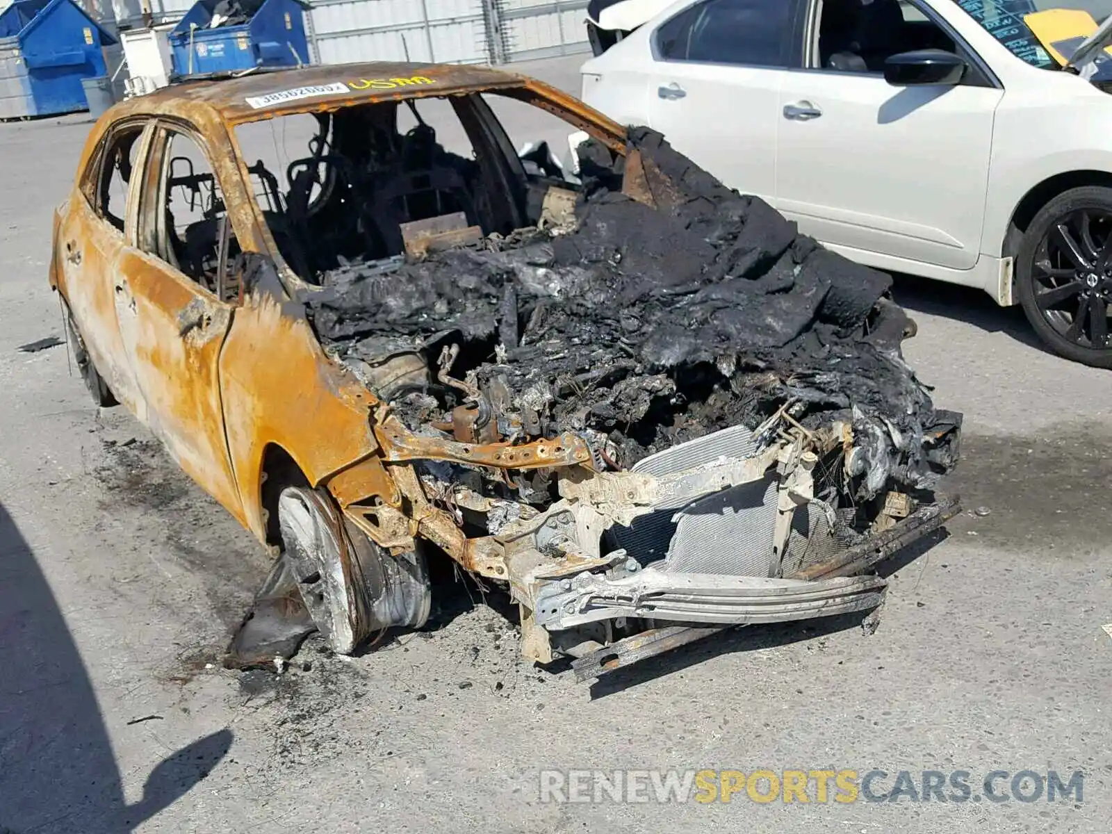 1 Photograph of a damaged car JTNK4RBE9K3042741 TOYOTA COROLLA 2019